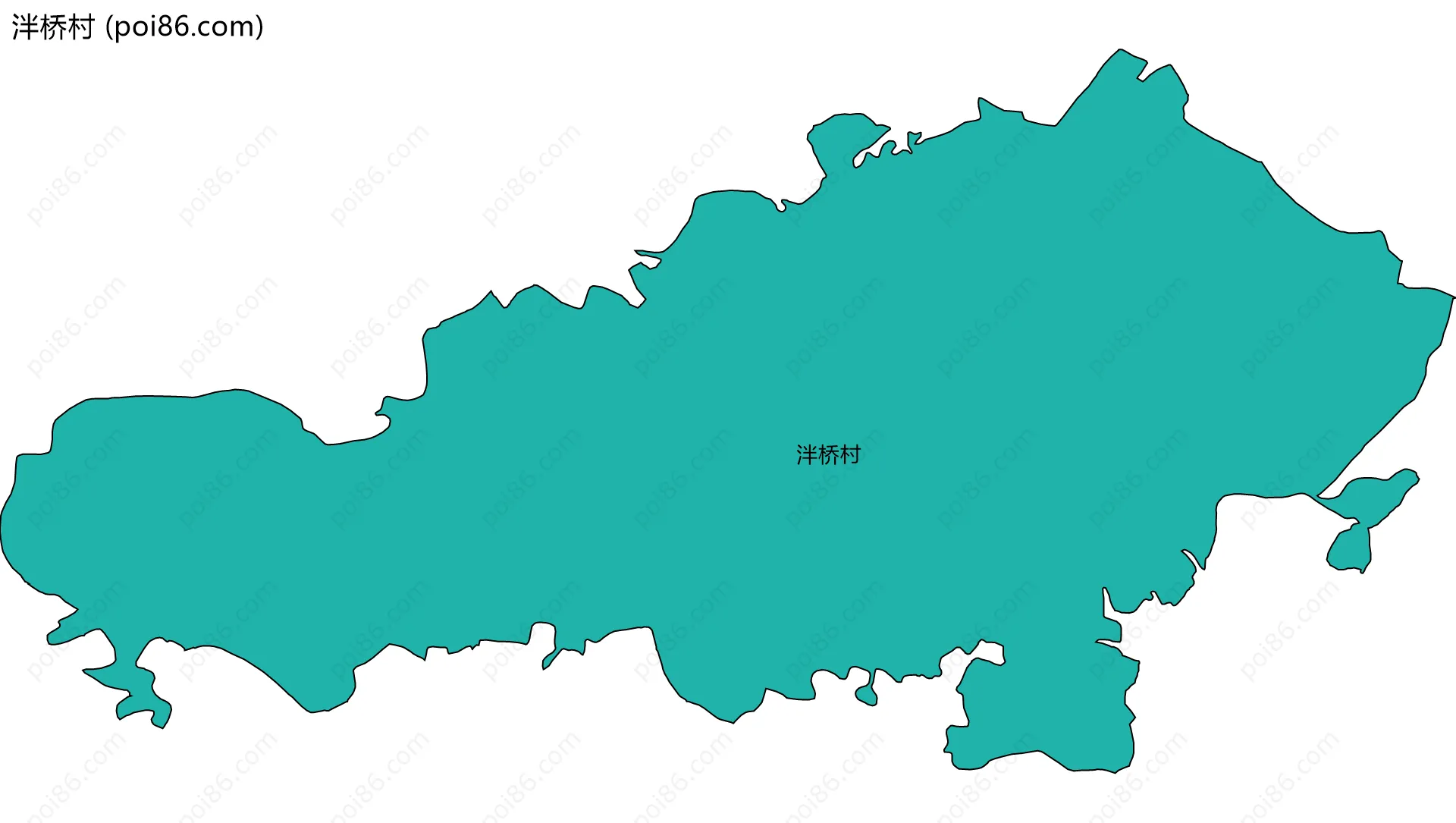 泮桥村边界地图