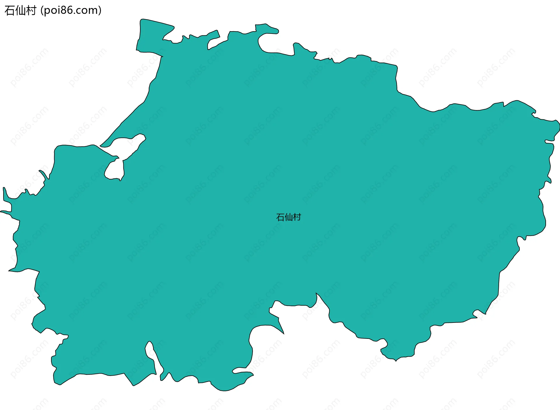 石仙村边界地图