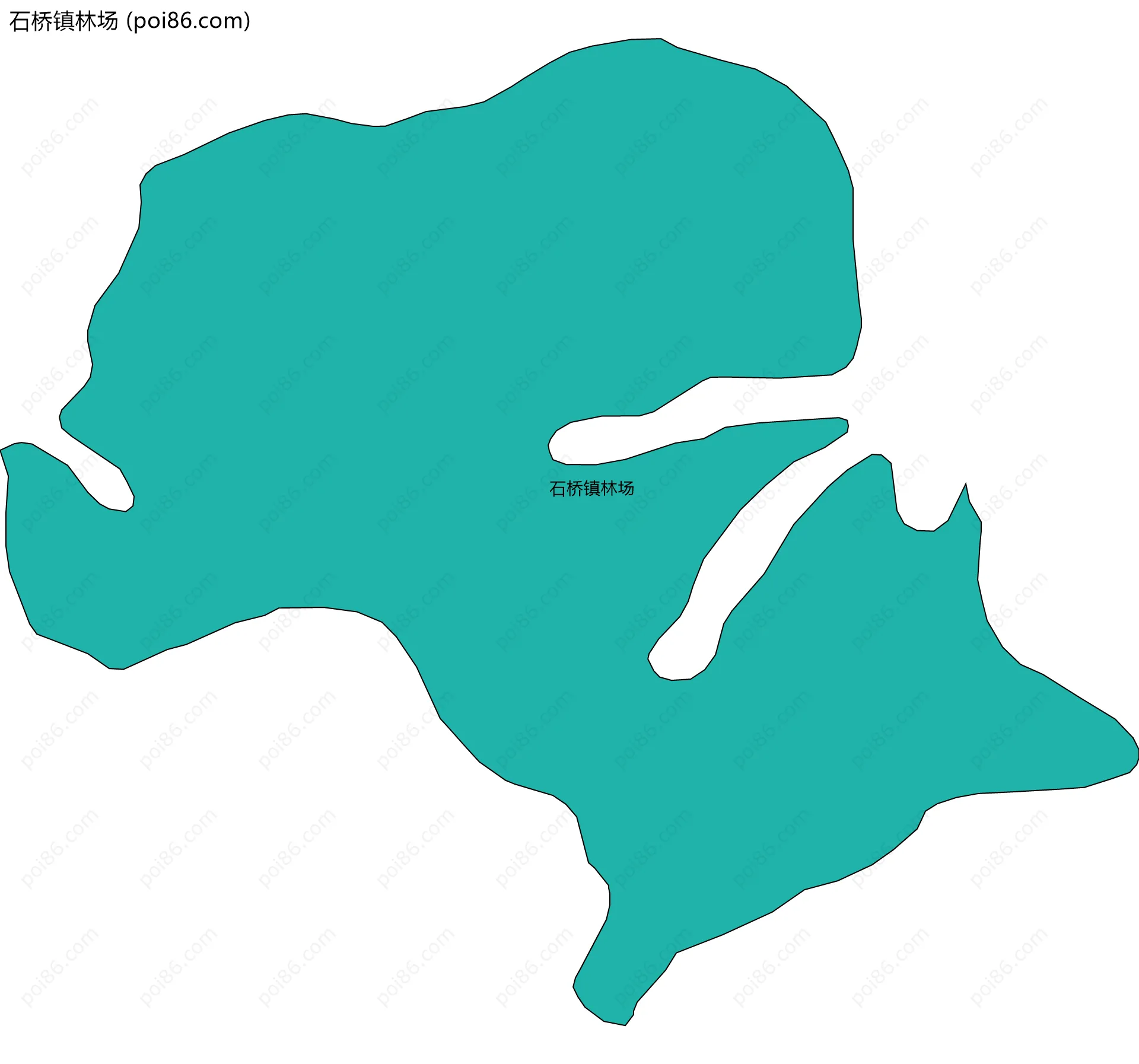 石桥镇林场边界地图