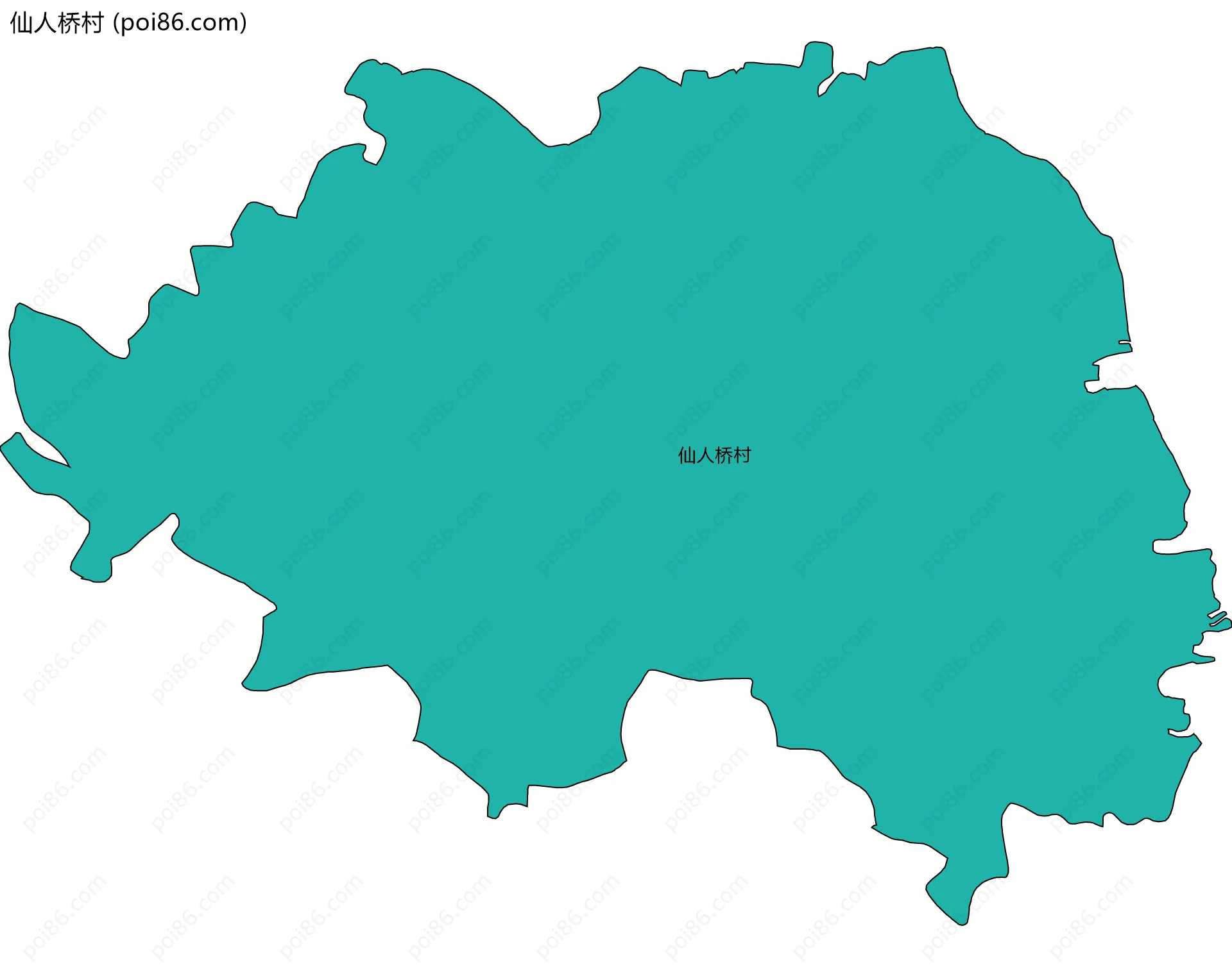 仙人桥村边界地图