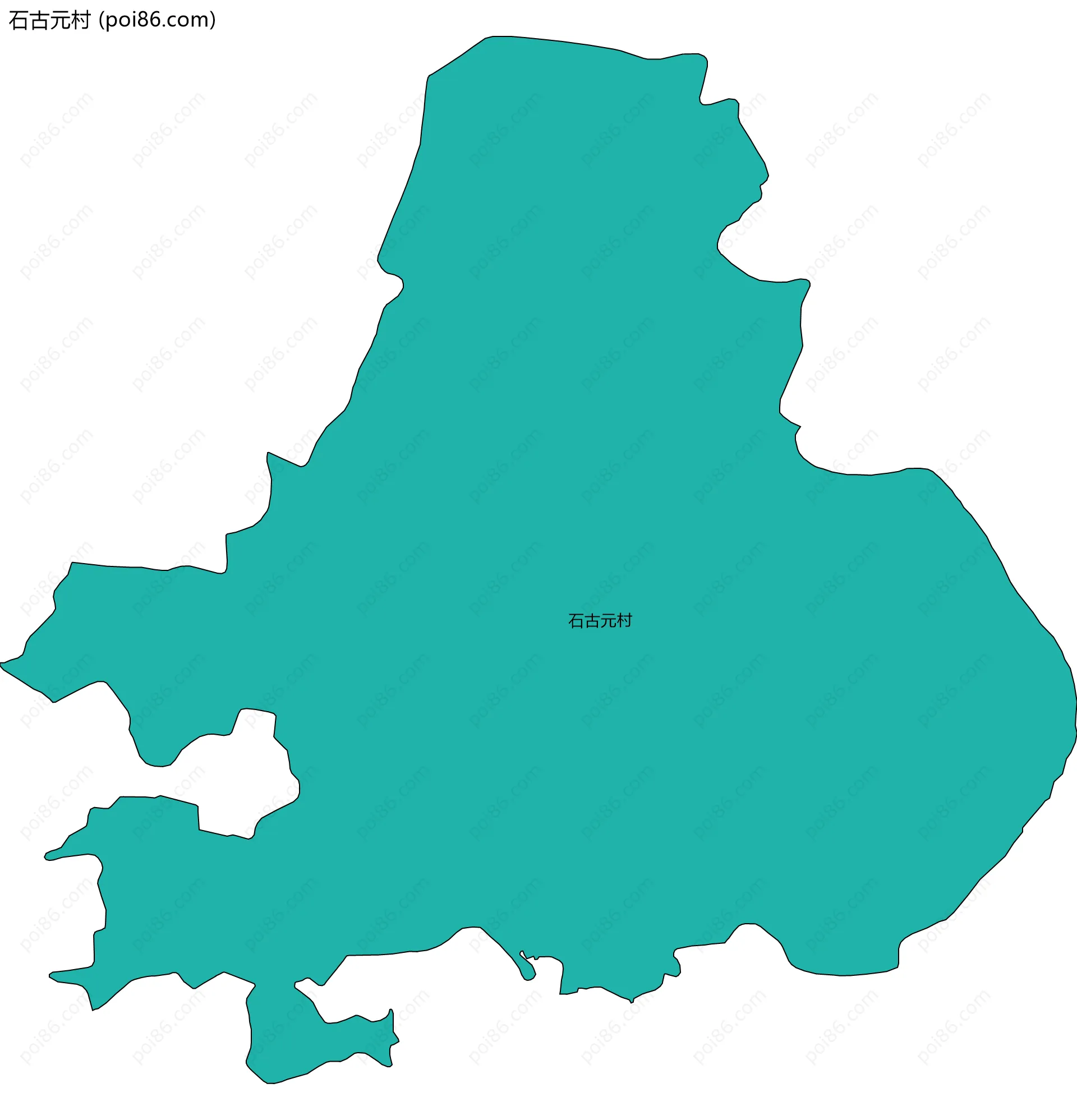 石古元村边界地图