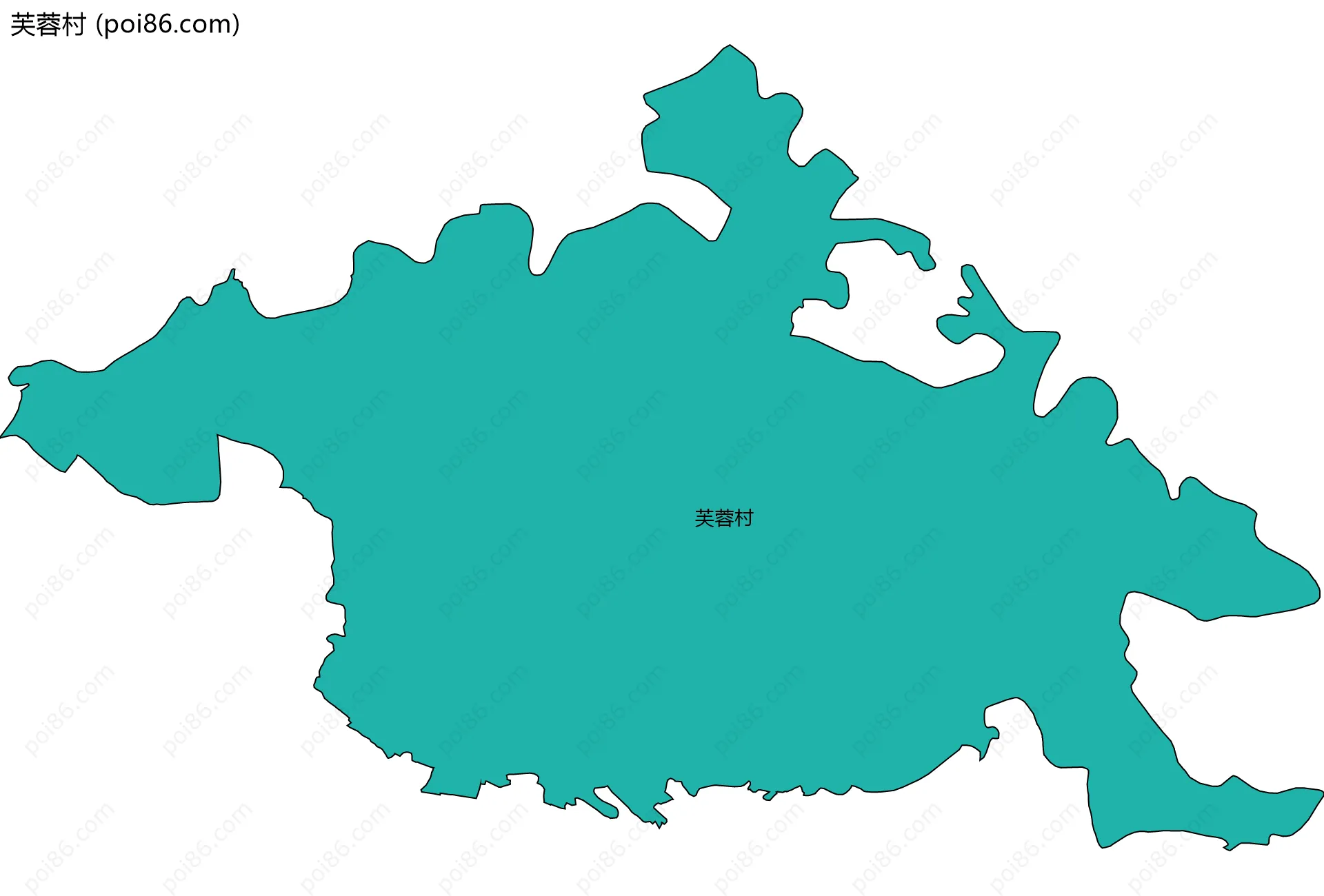 芙蓉村边界地图