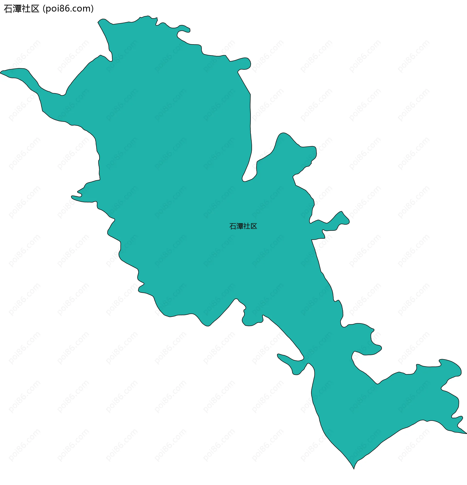 石潭社区边界地图