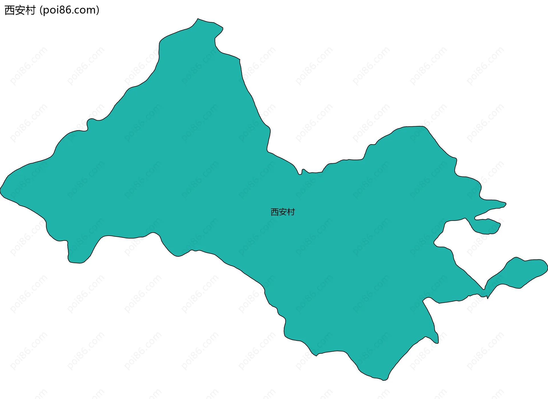 西安村边界地图