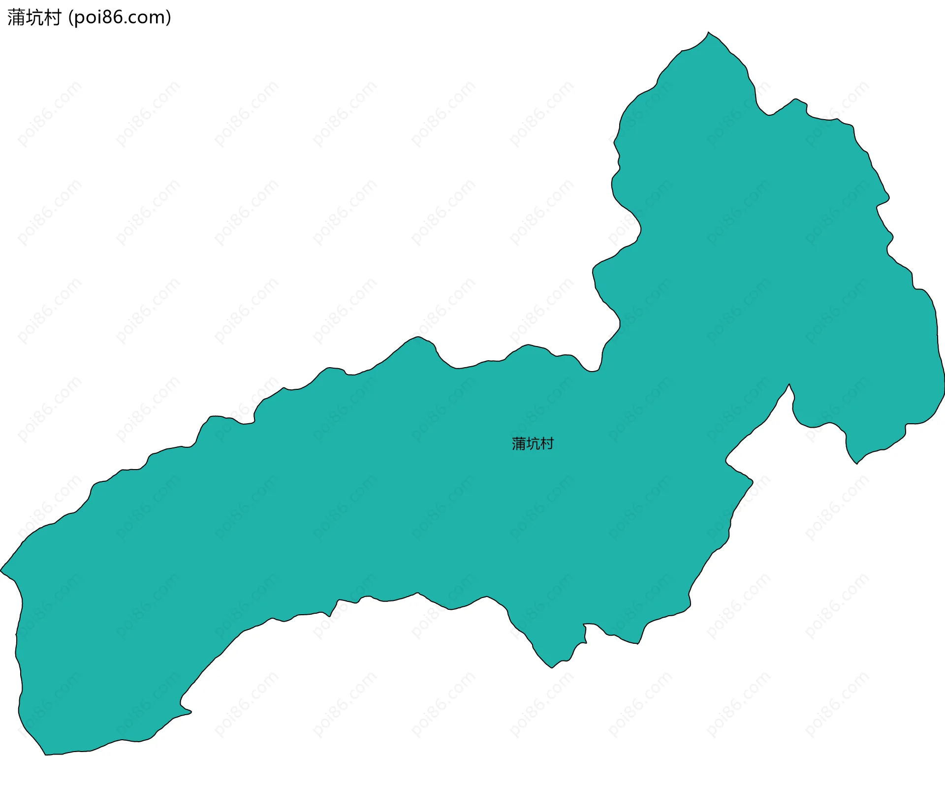 蒲坑村边界地图