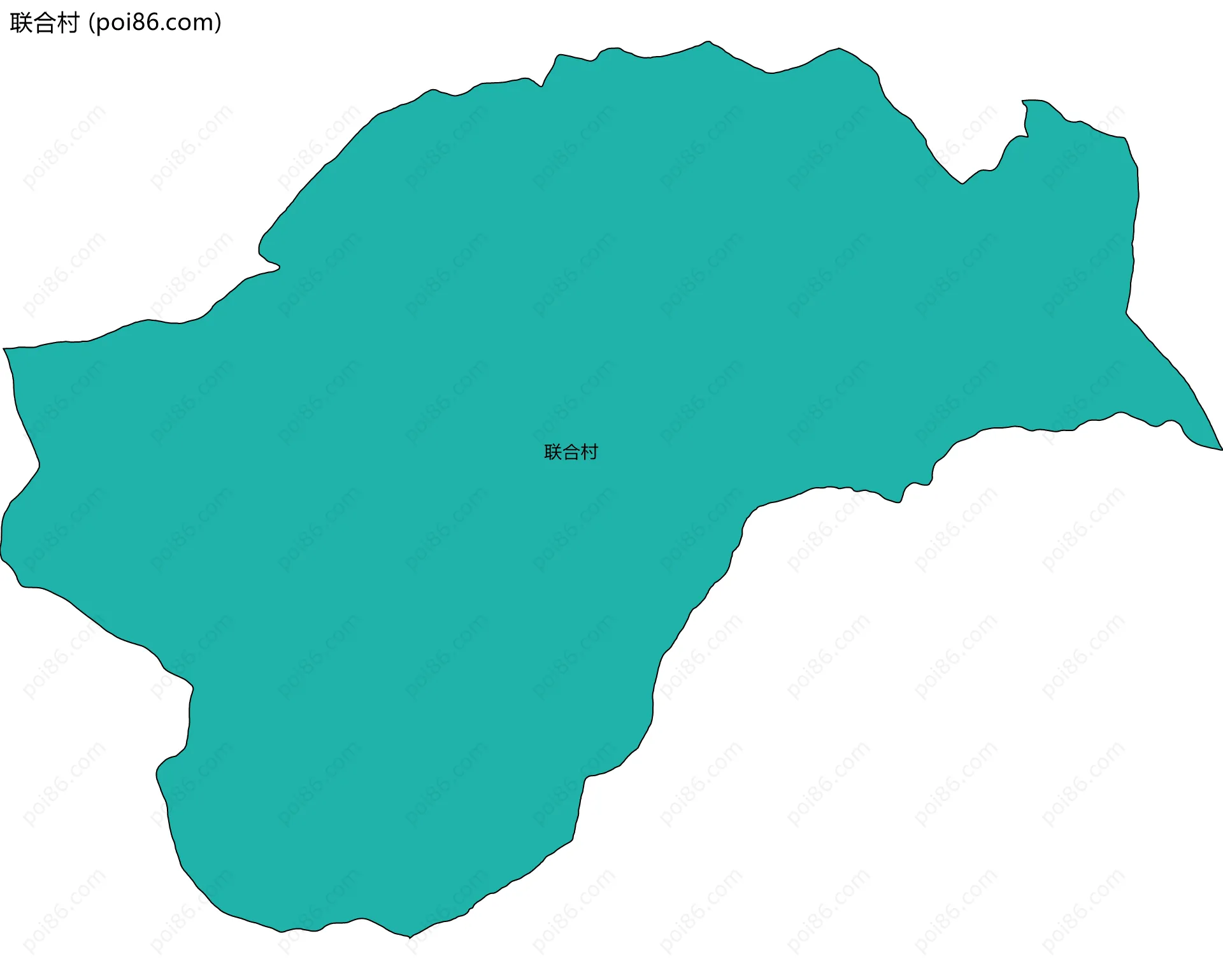 联合村边界地图
