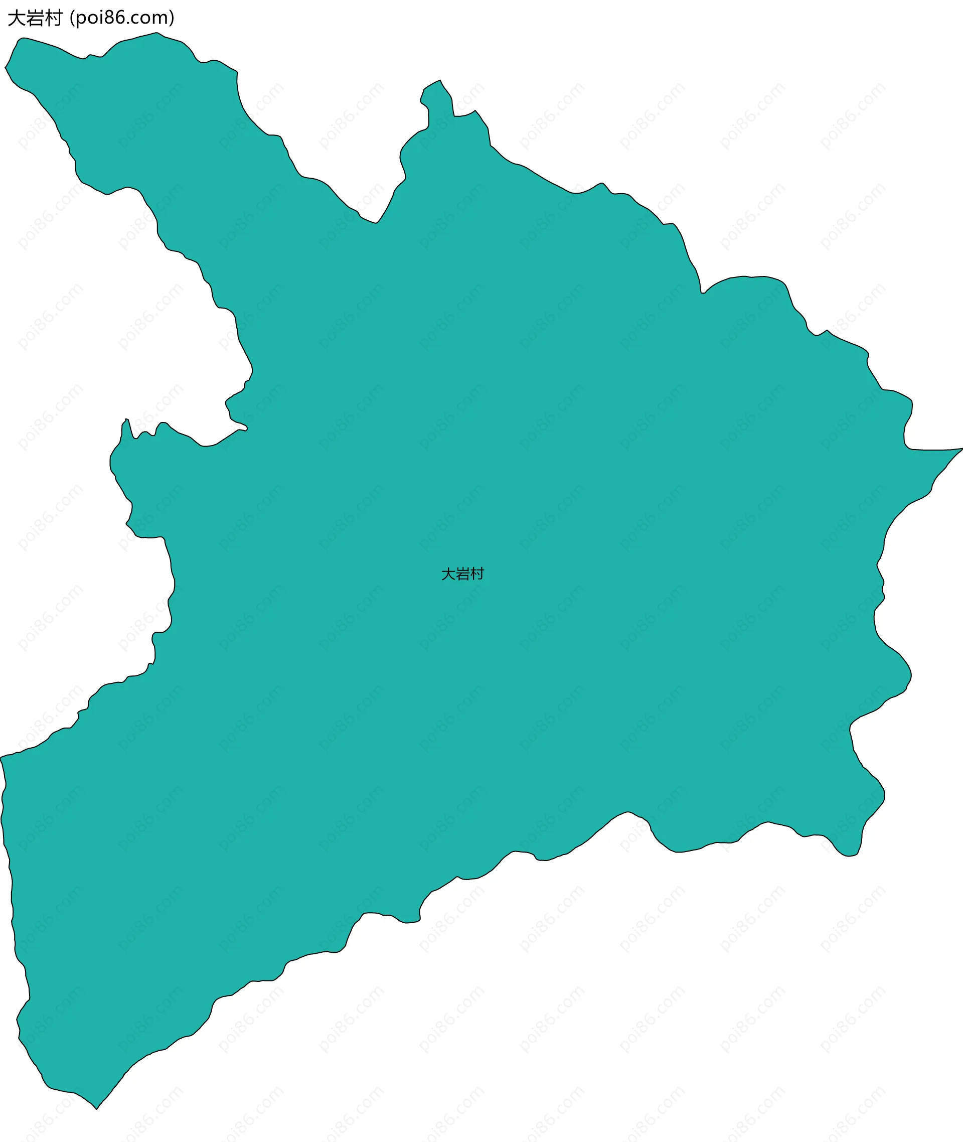 大岩村边界地图
