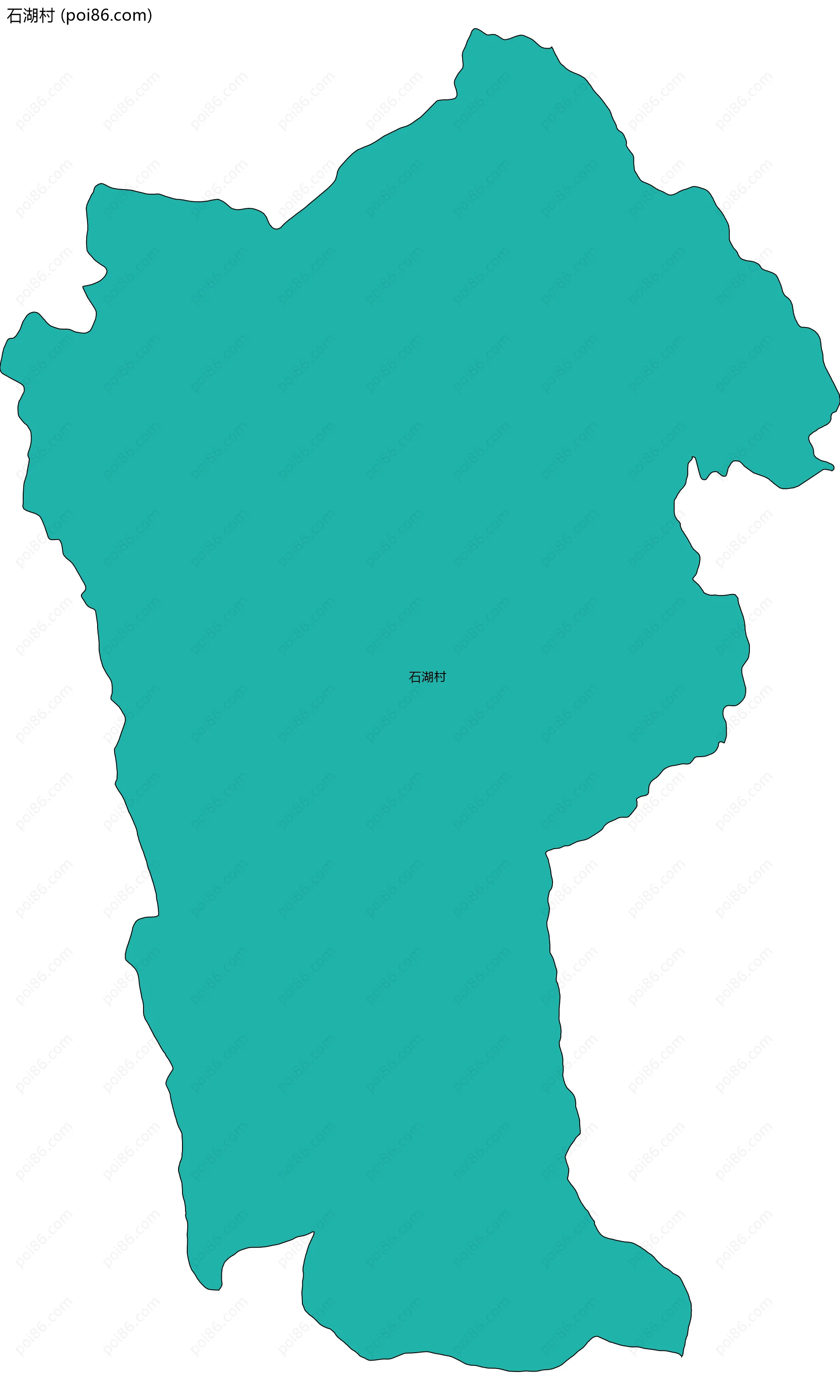 石湖村边界地图