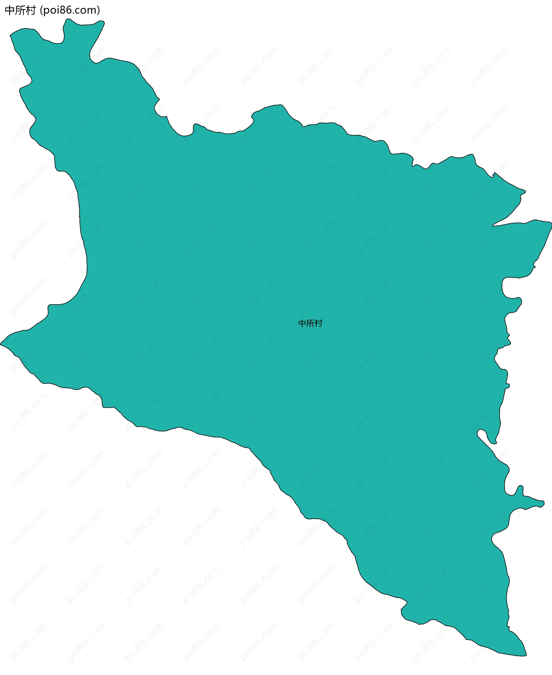 中所村边界地图