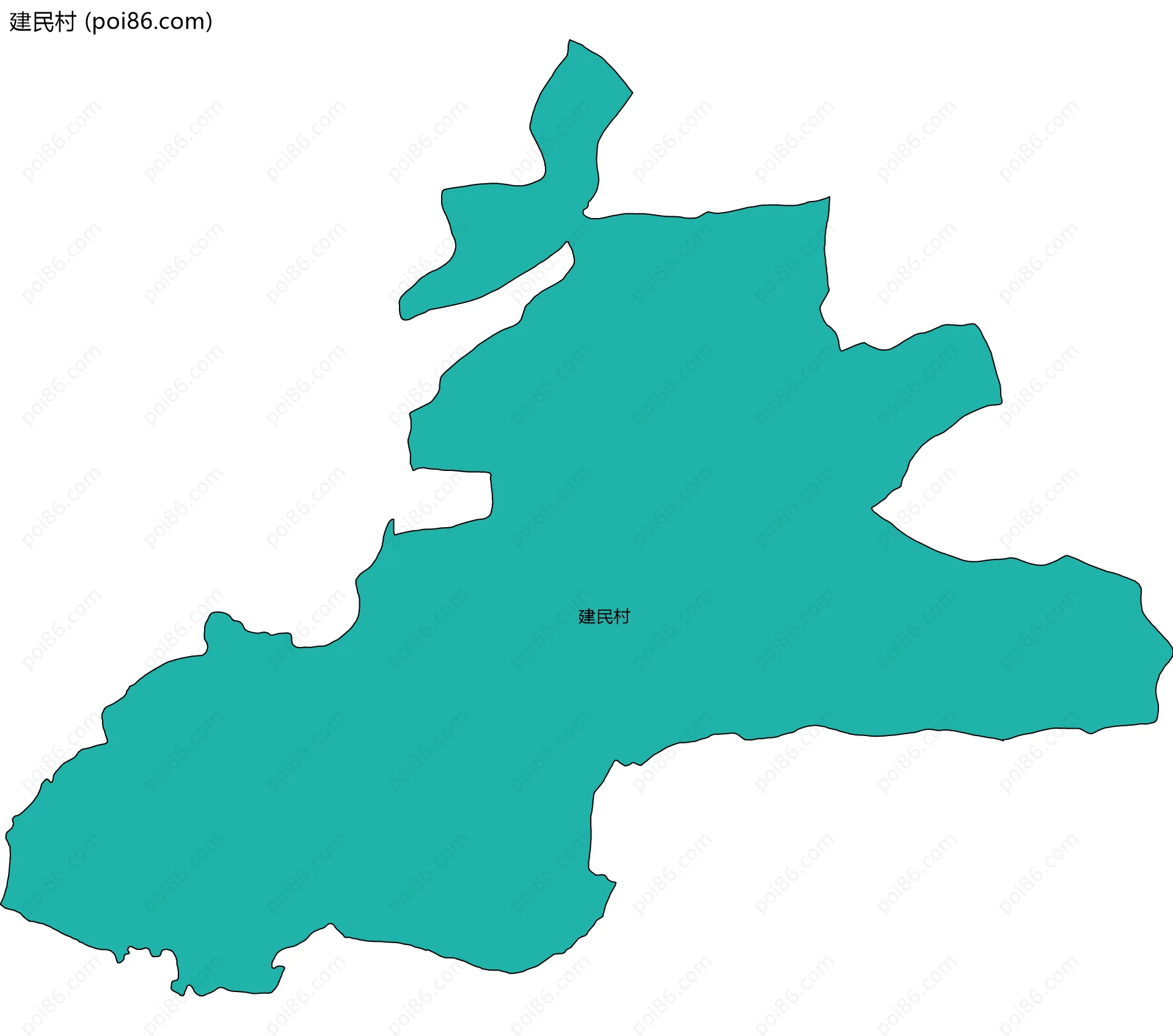 建民村边界地图