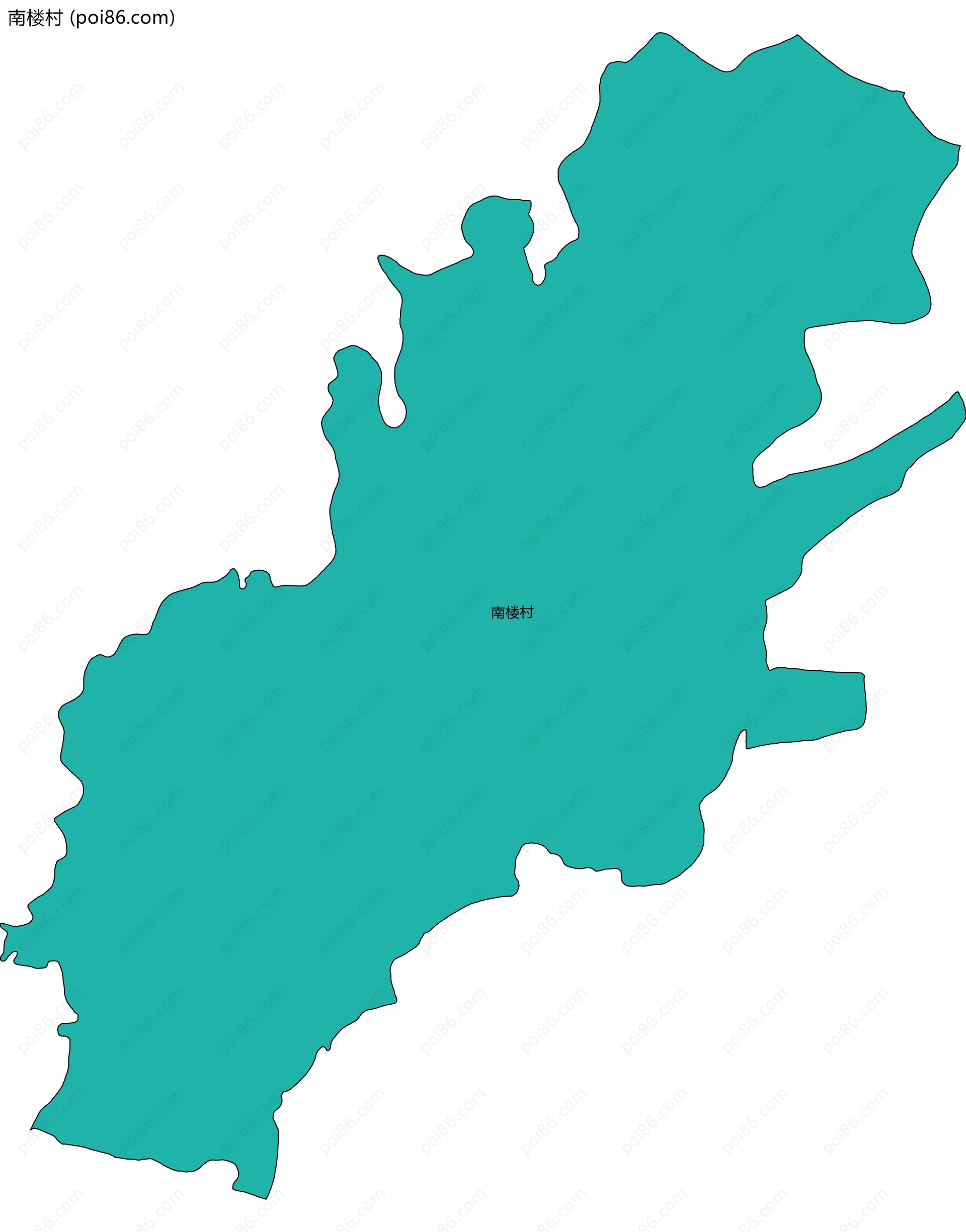 南楼村边界地图