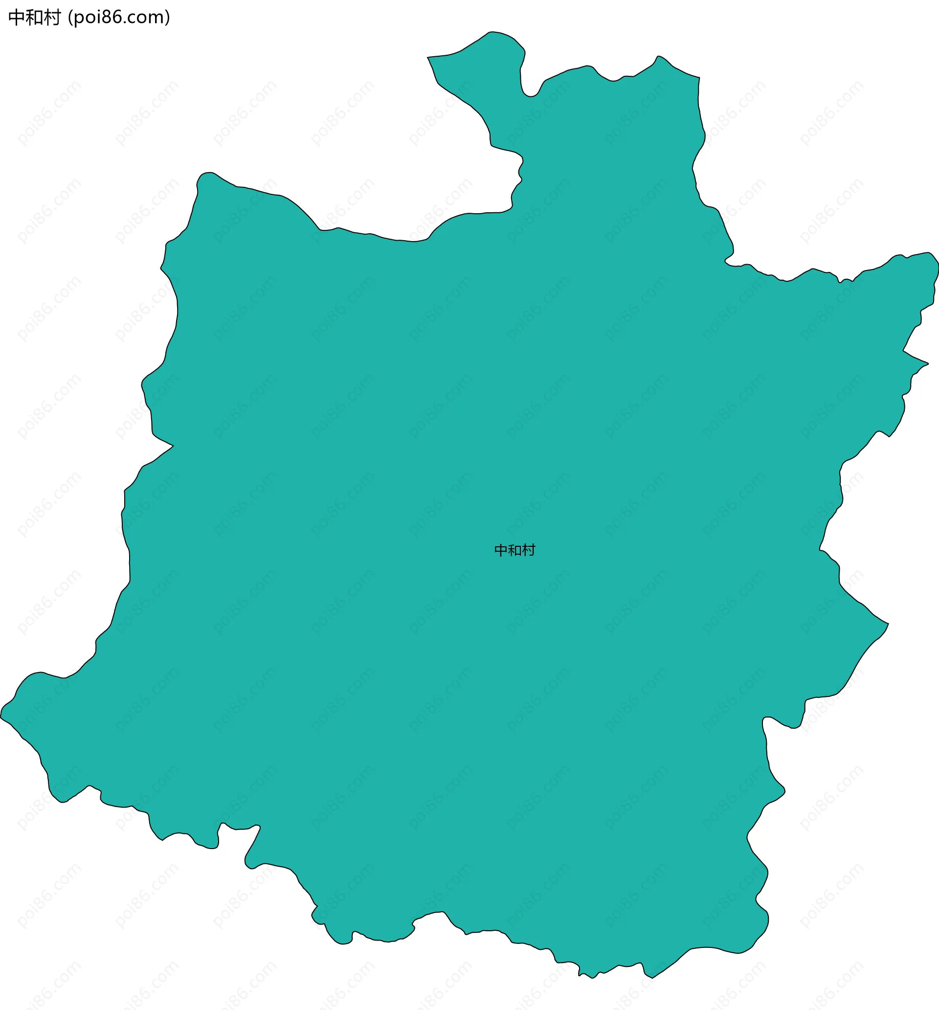 中和村边界地图