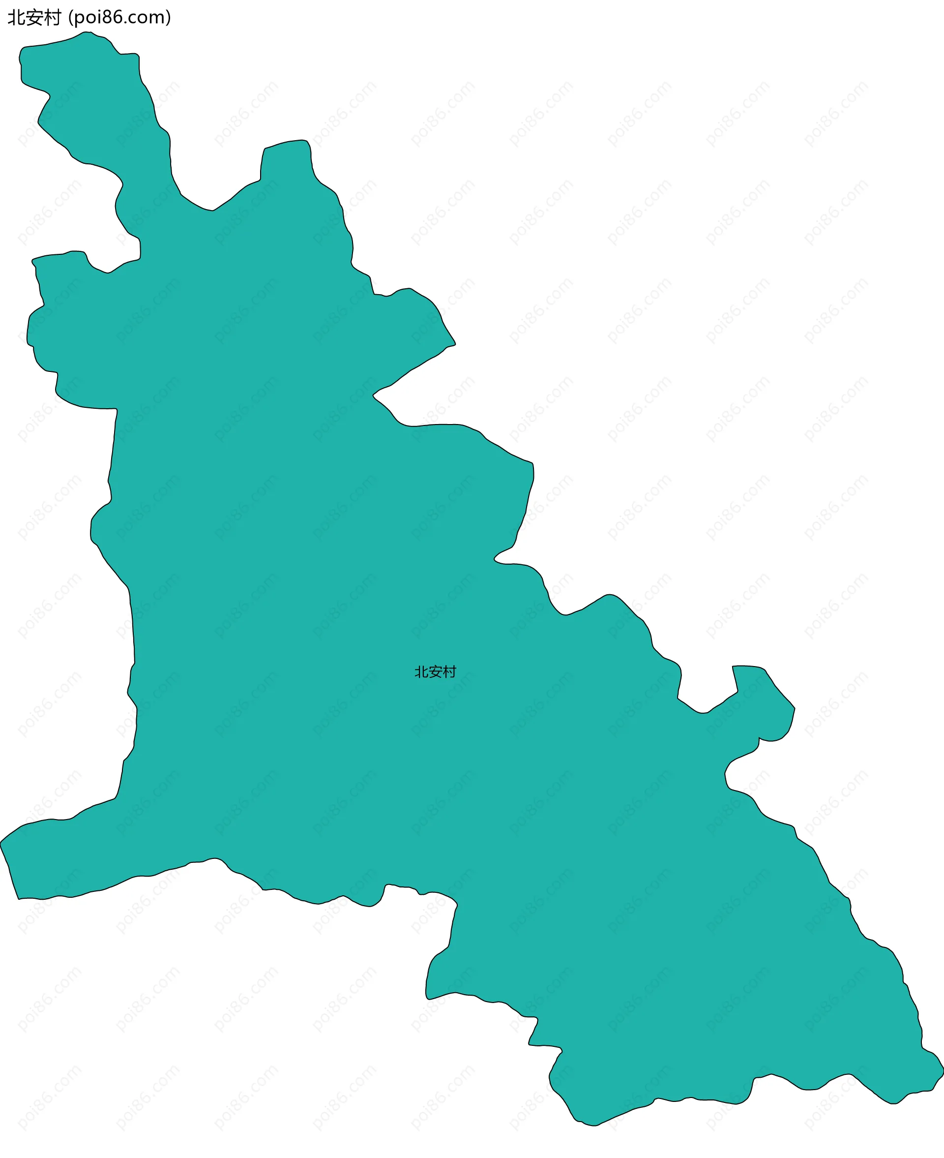 北安村边界地图