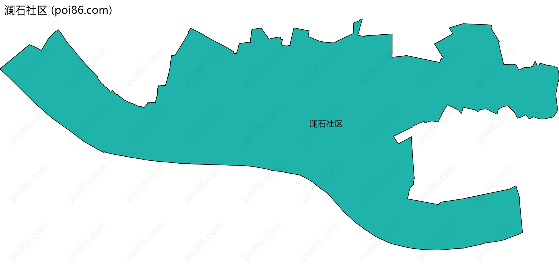 澜石社区边界地图