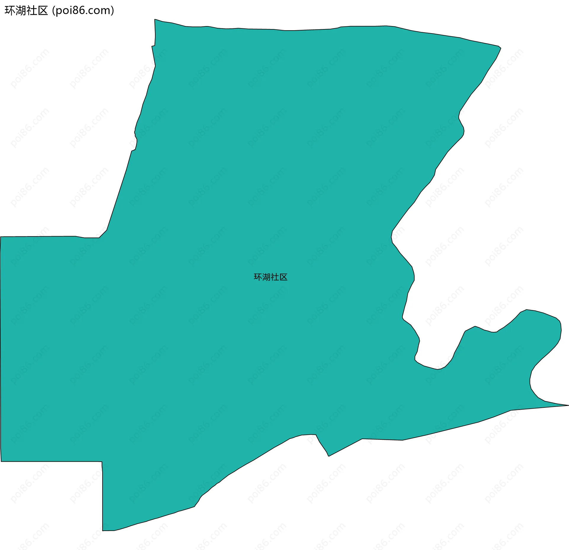 环湖社区边界地图
