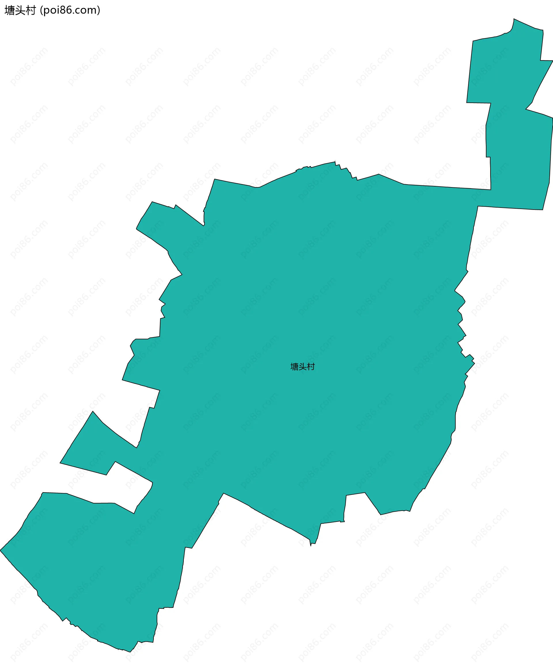 塘头村边界地图