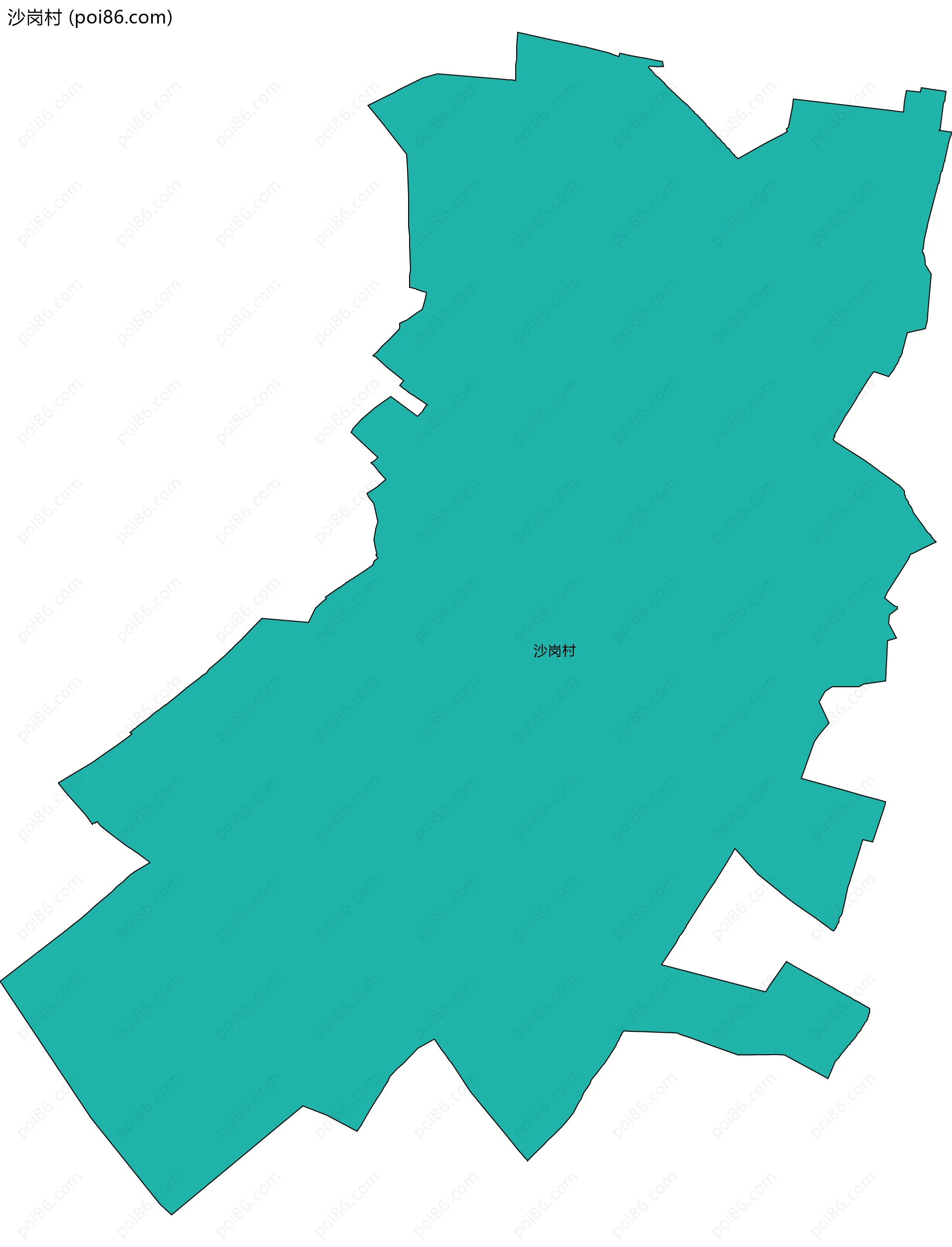 沙岗村边界地图