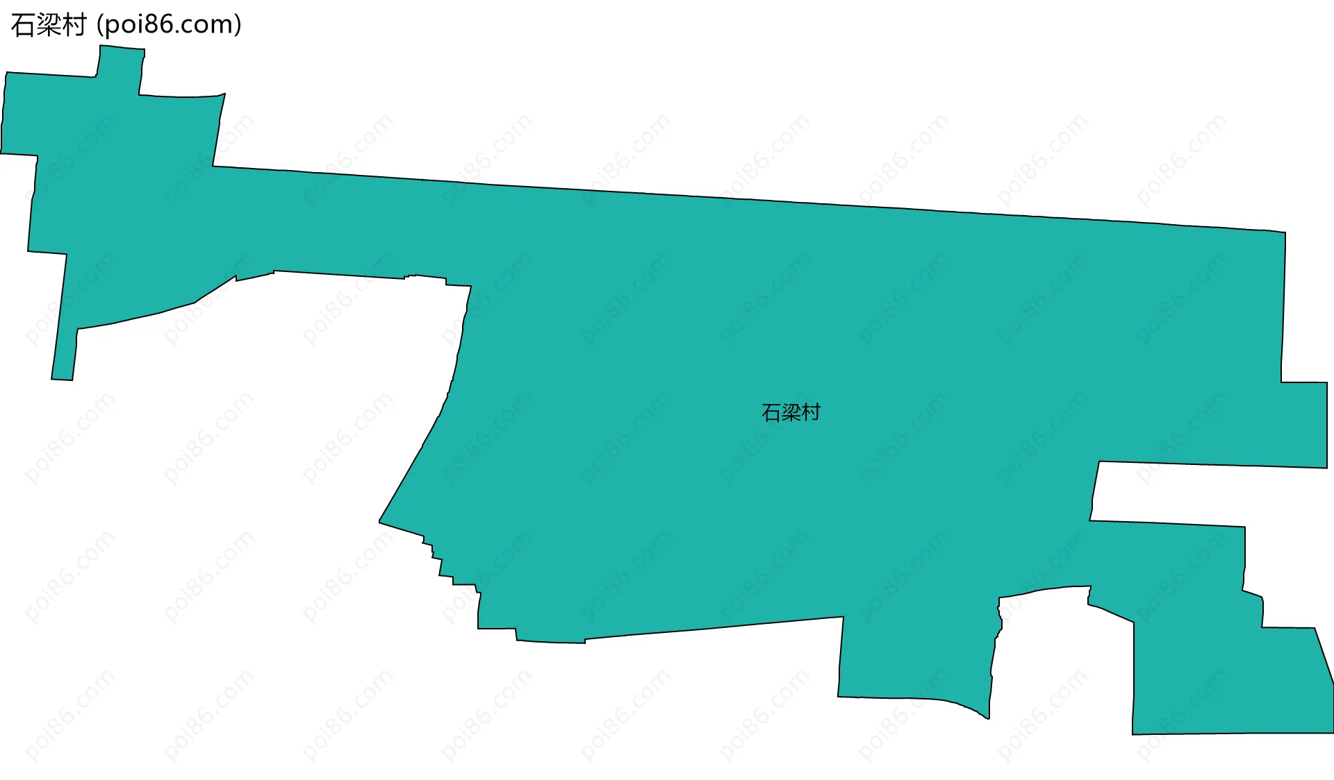石梁村边界地图