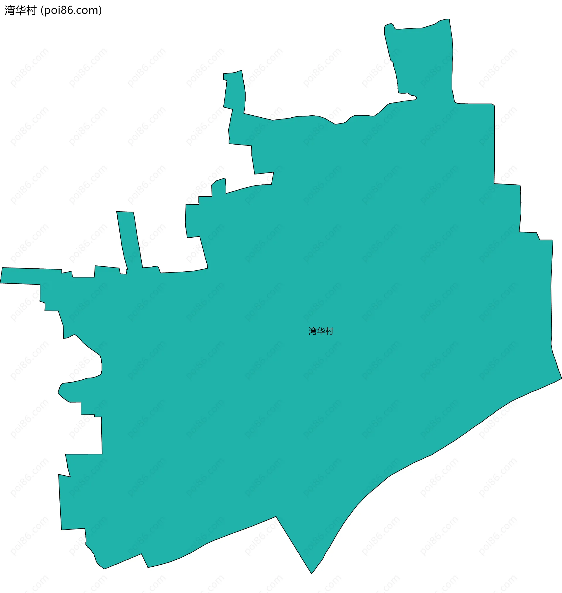 湾华村边界地图