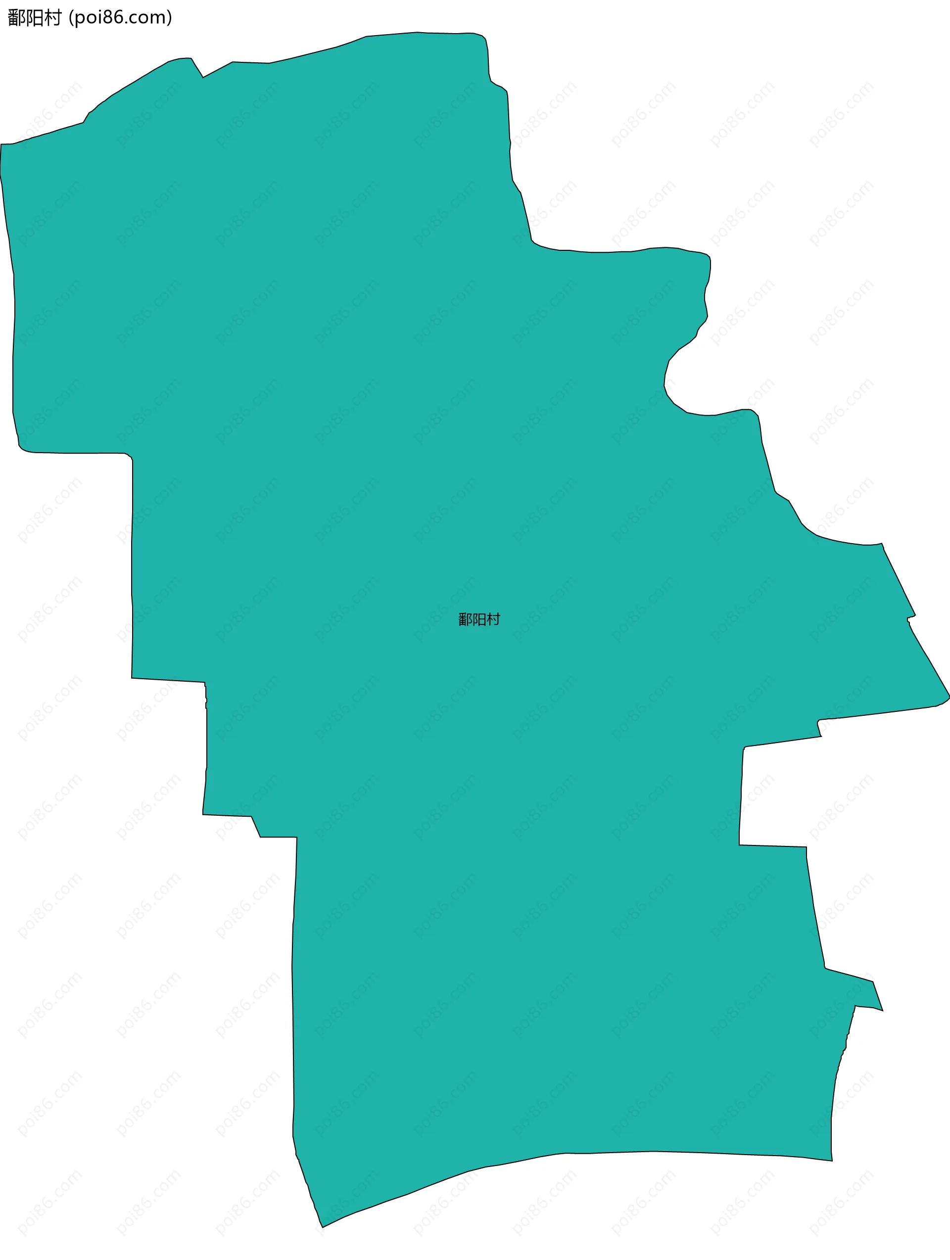 鄱阳村边界地图