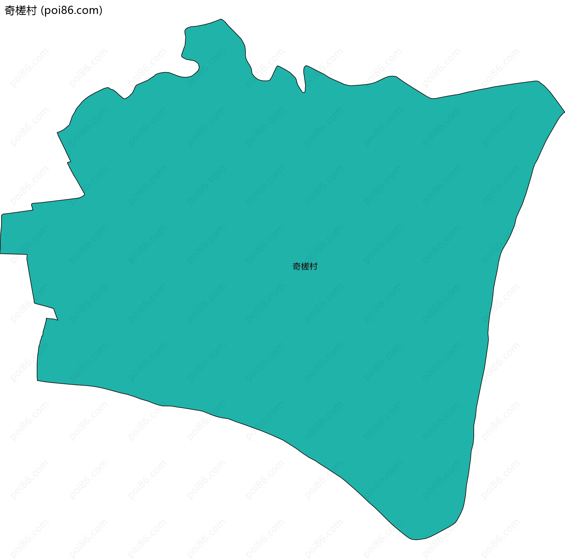 奇槎村边界地图