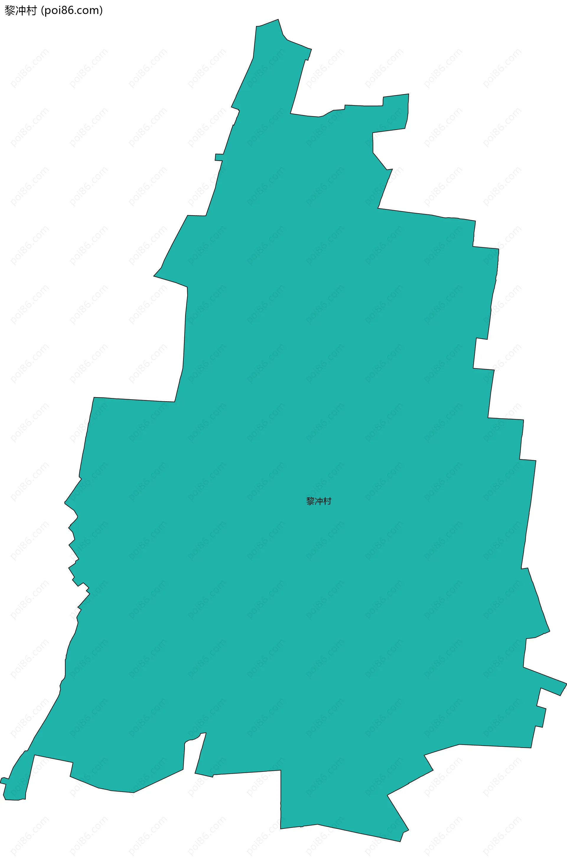 黎冲村边界地图