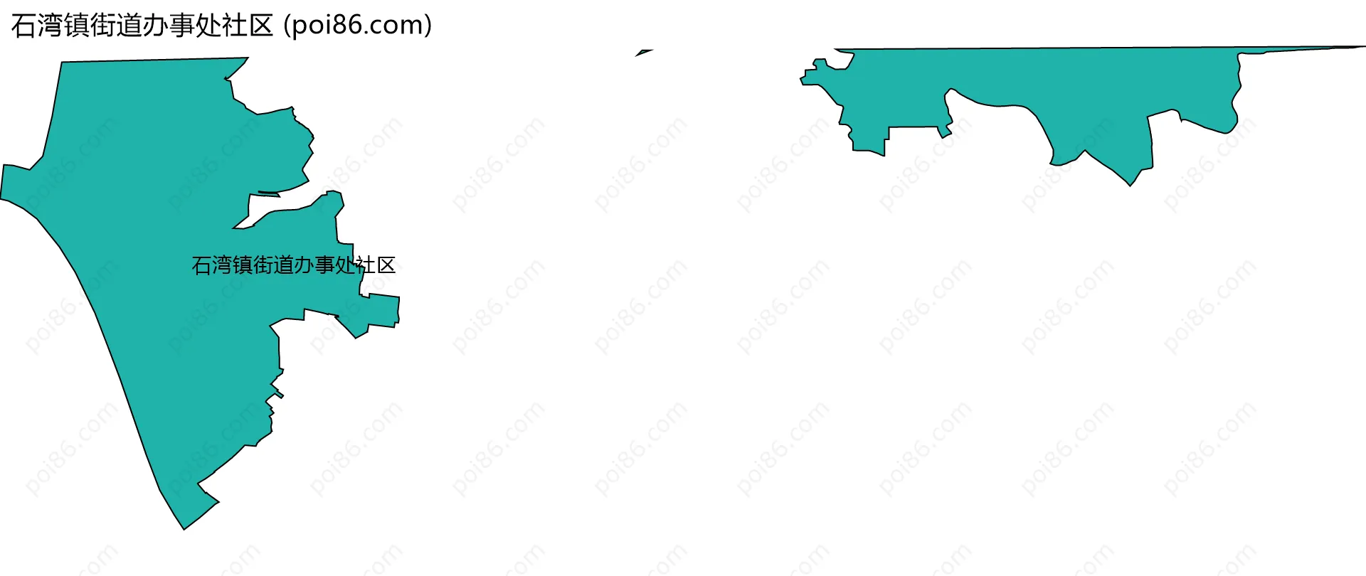 石湾镇街道办事处社区边界地图
