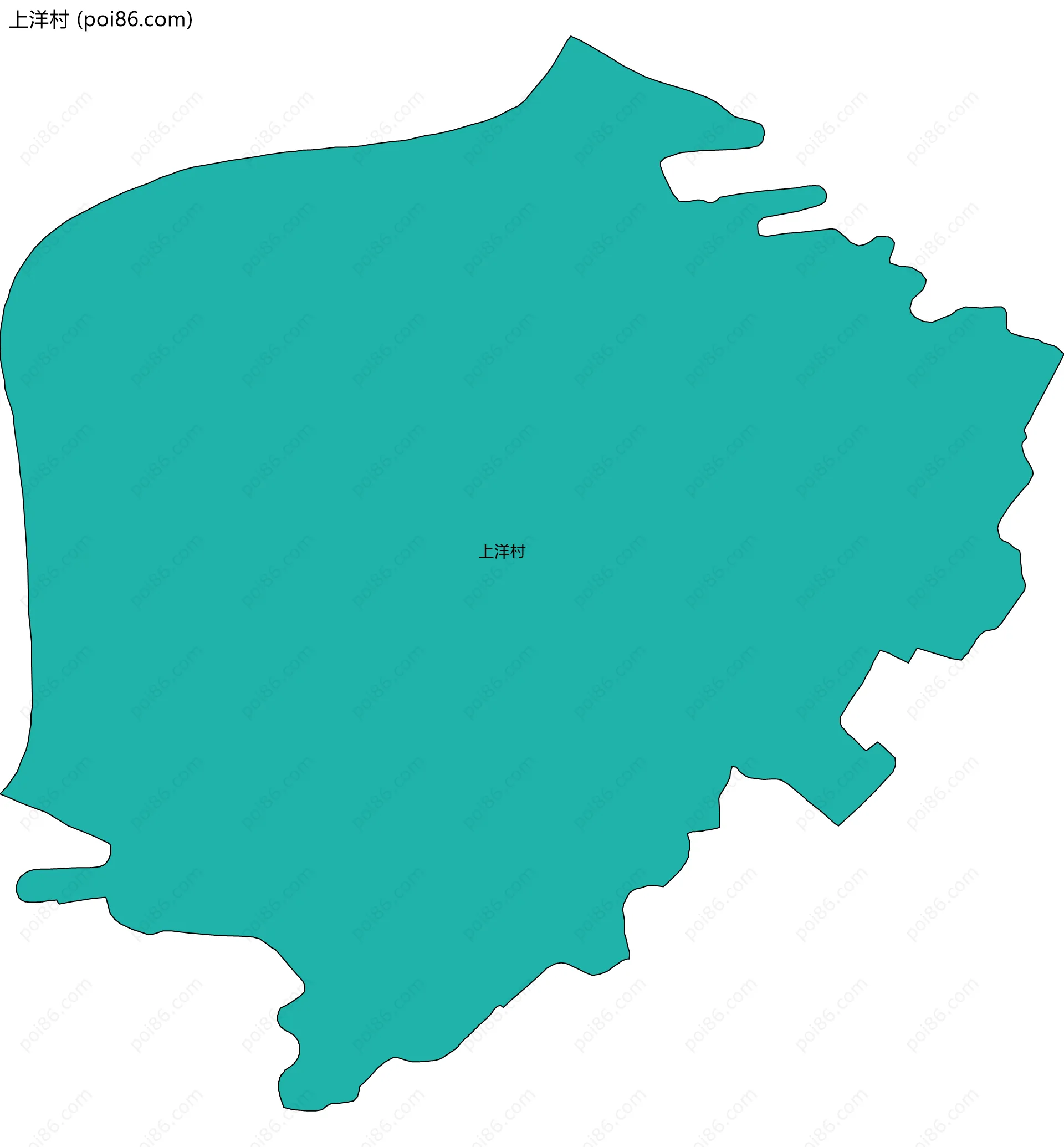 上洋村边界地图