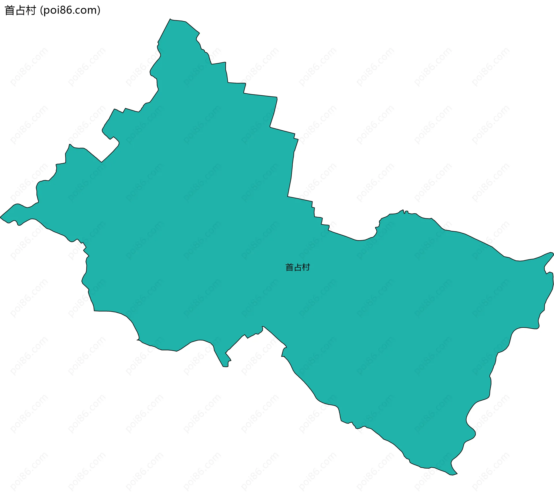 首占村边界地图