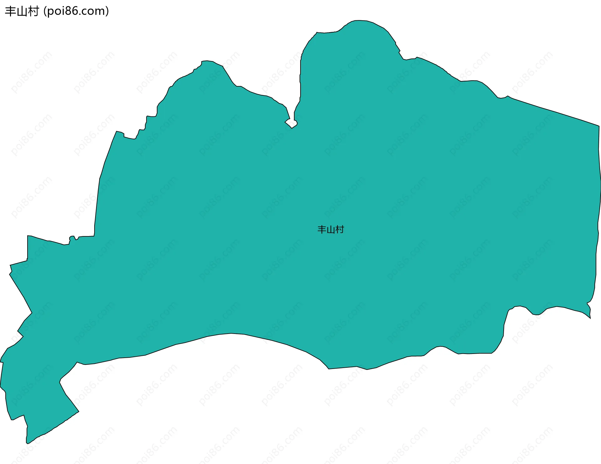丰山村边界地图
