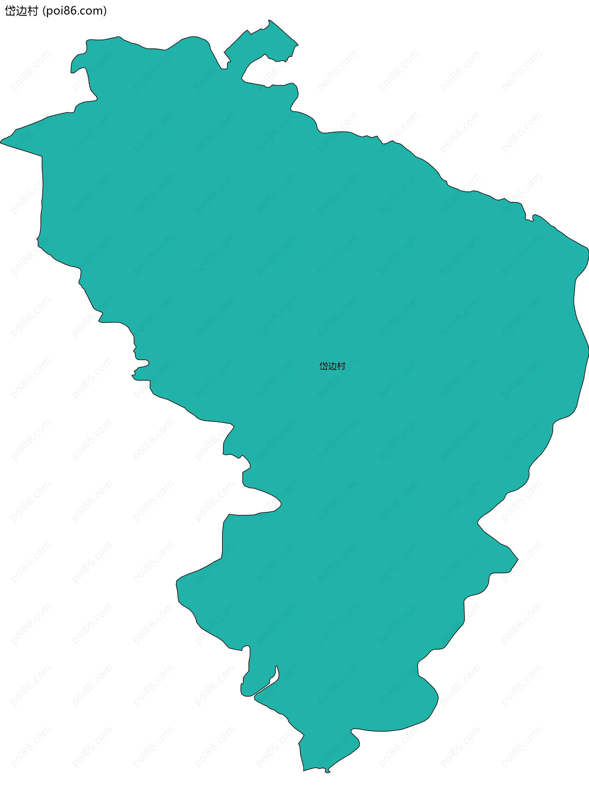 岱边村边界地图