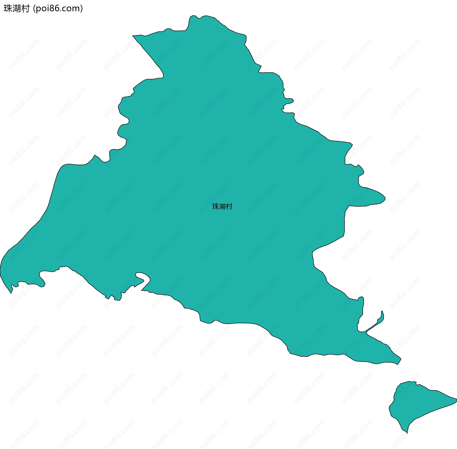 珠湖村边界地图
