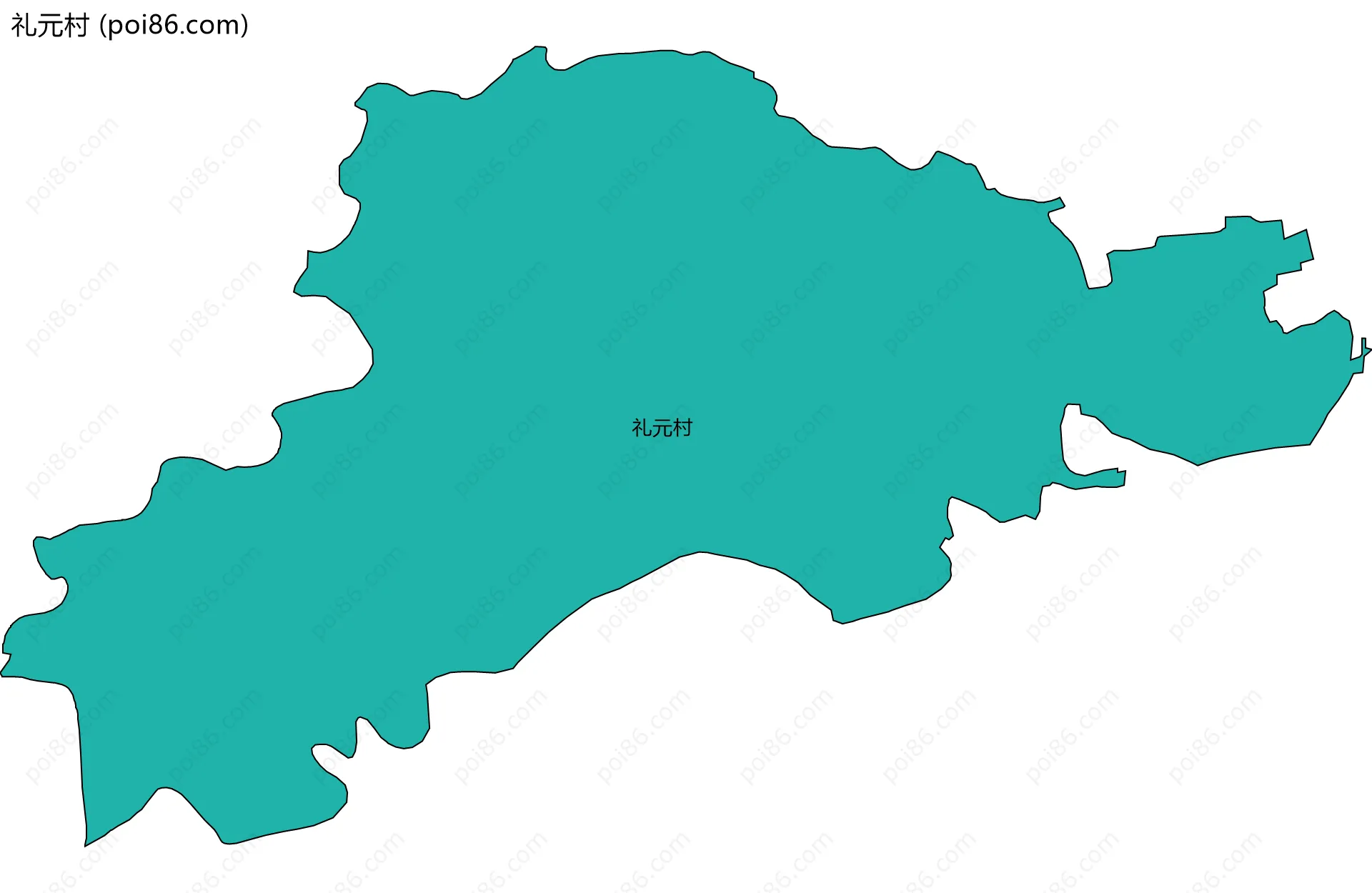 礼元村边界地图