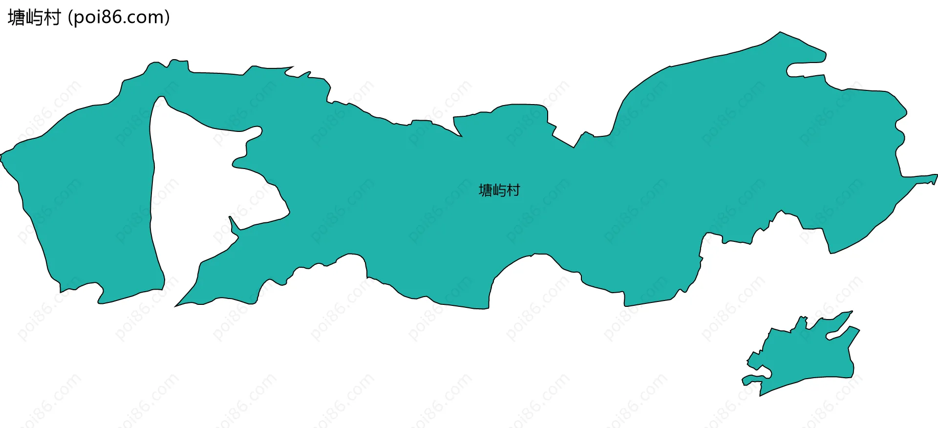 塘屿村边界地图