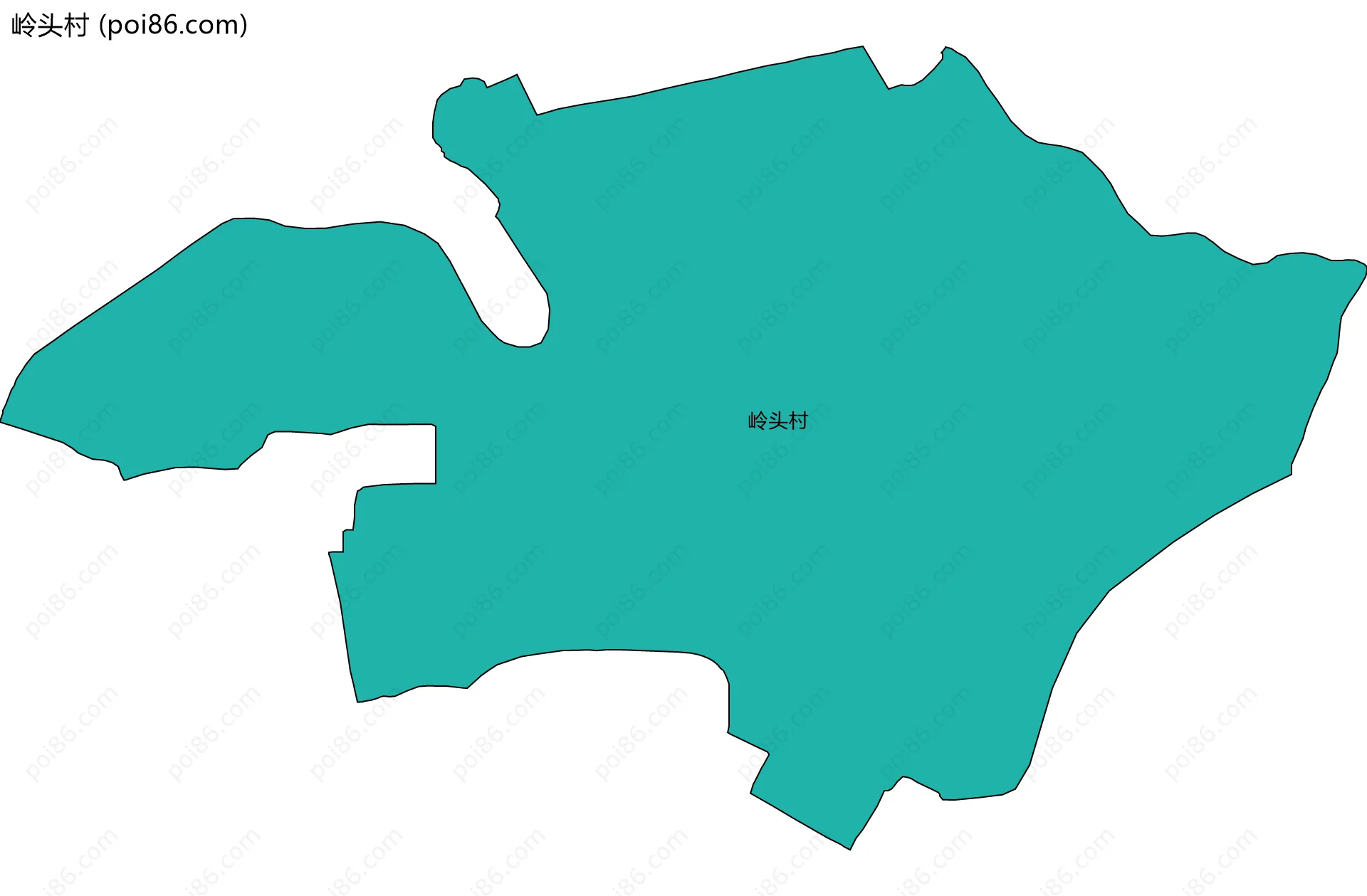 岭头村边界地图
