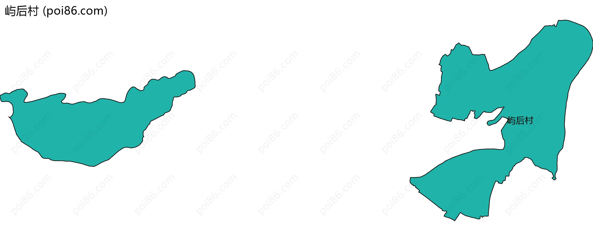 屿后村边界地图