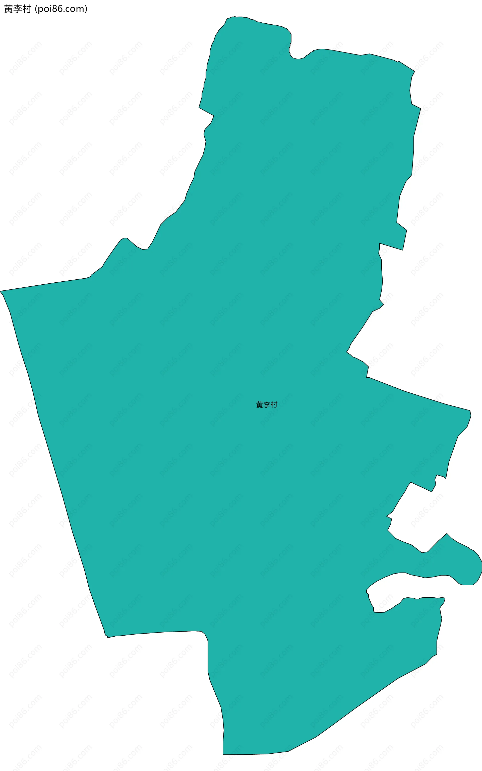 黄李村边界地图