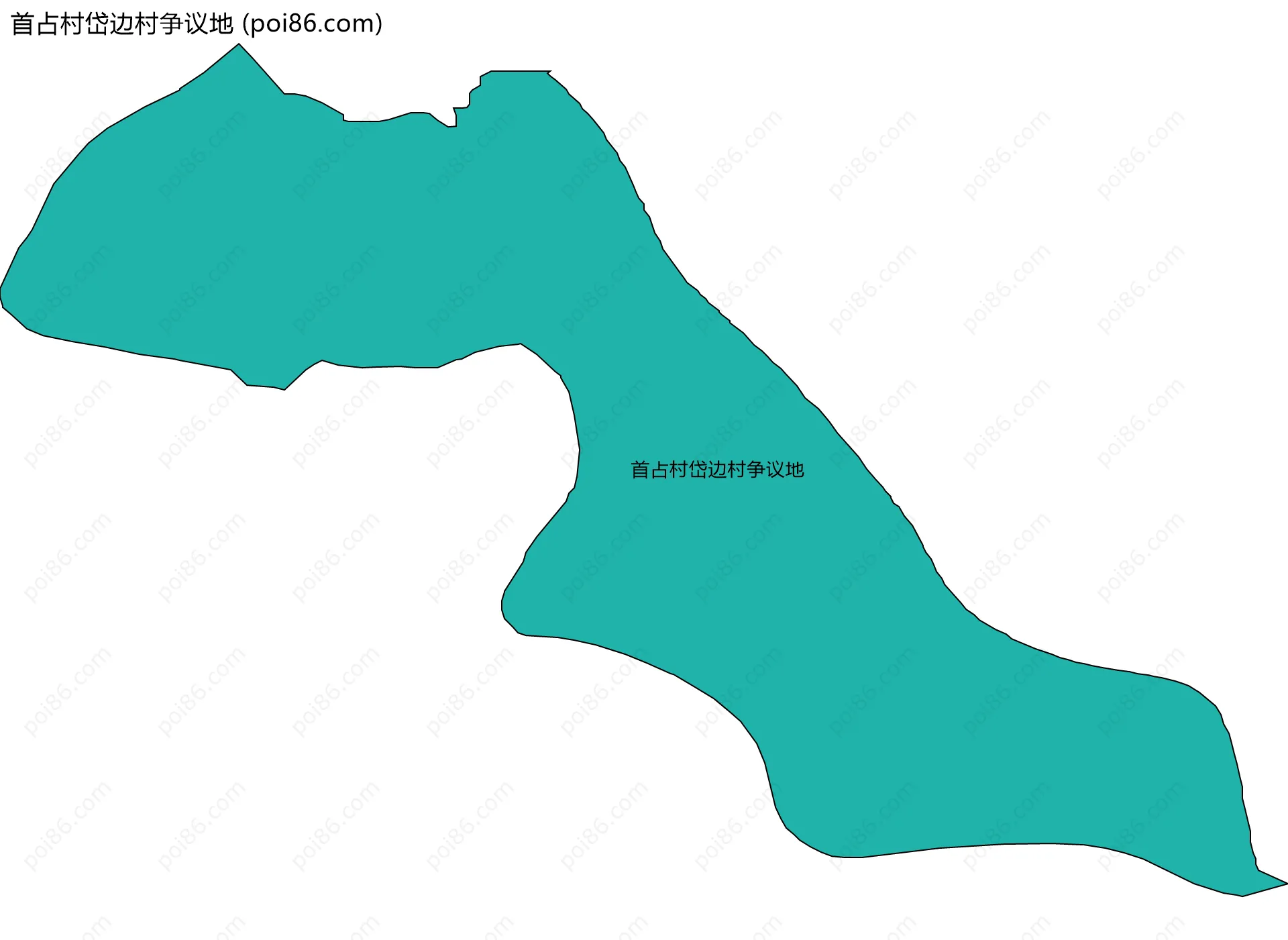 首占村岱边村争议地边界地图