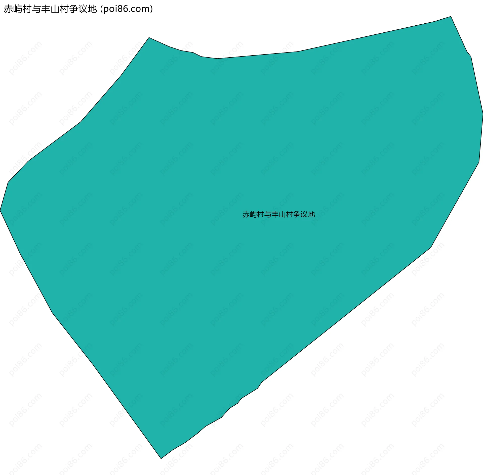 赤屿村与丰山村争议地边界地图