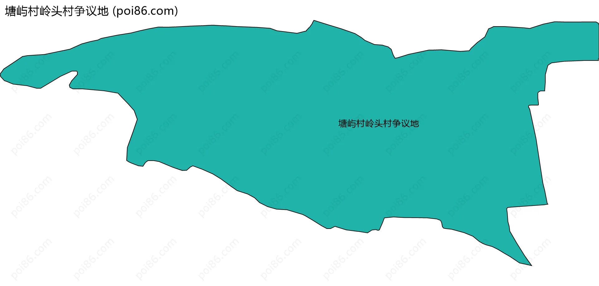 塘屿村岭头村争议地边界地图