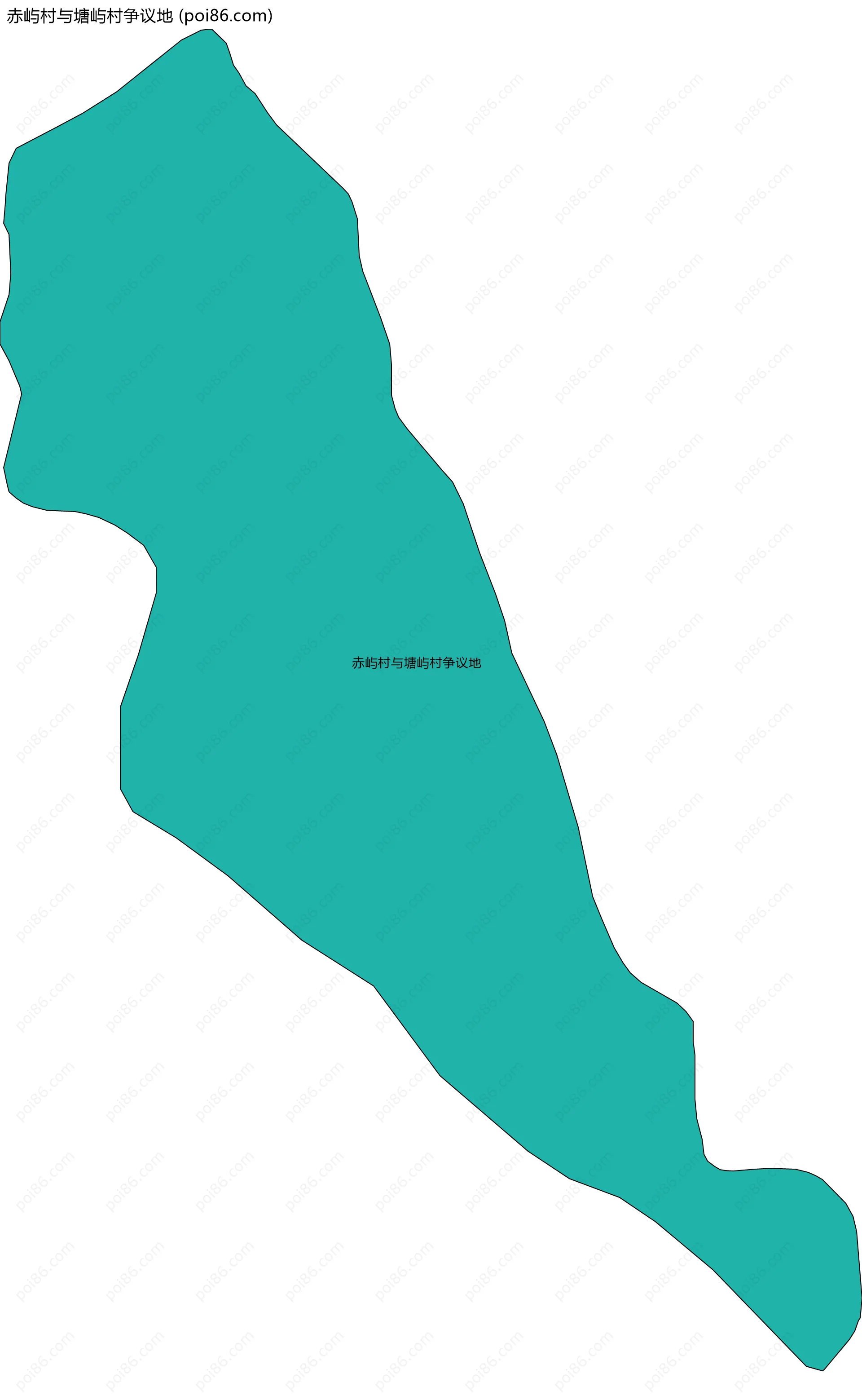 赤屿村与塘屿村争议地边界地图