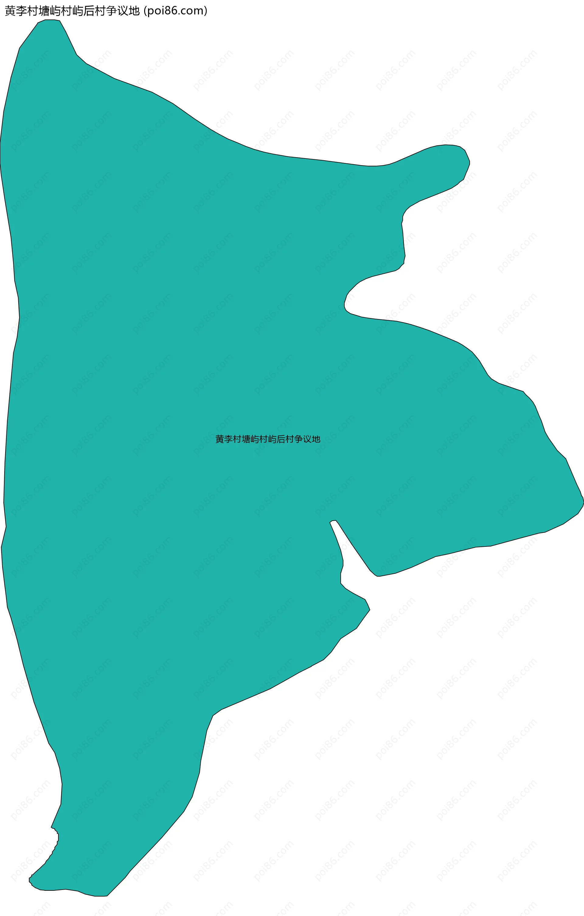 黄李村塘屿村屿后村争议地边界地图