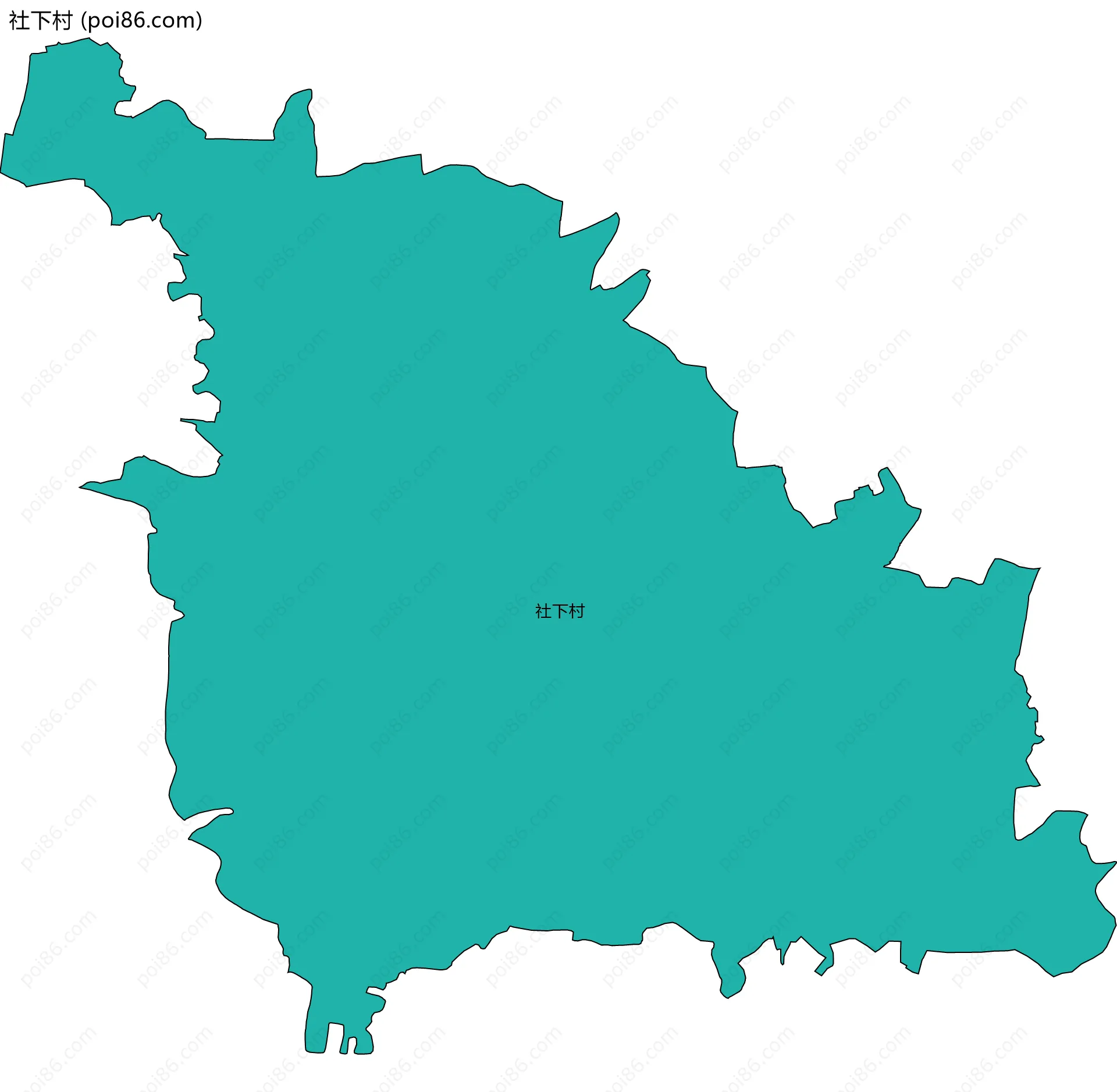 社下村边界地图