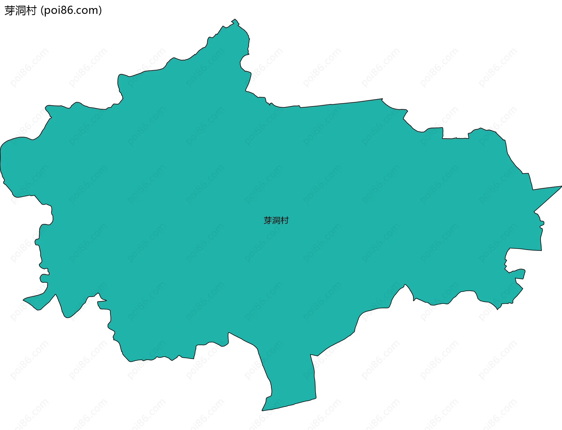 芽洞村边界地图