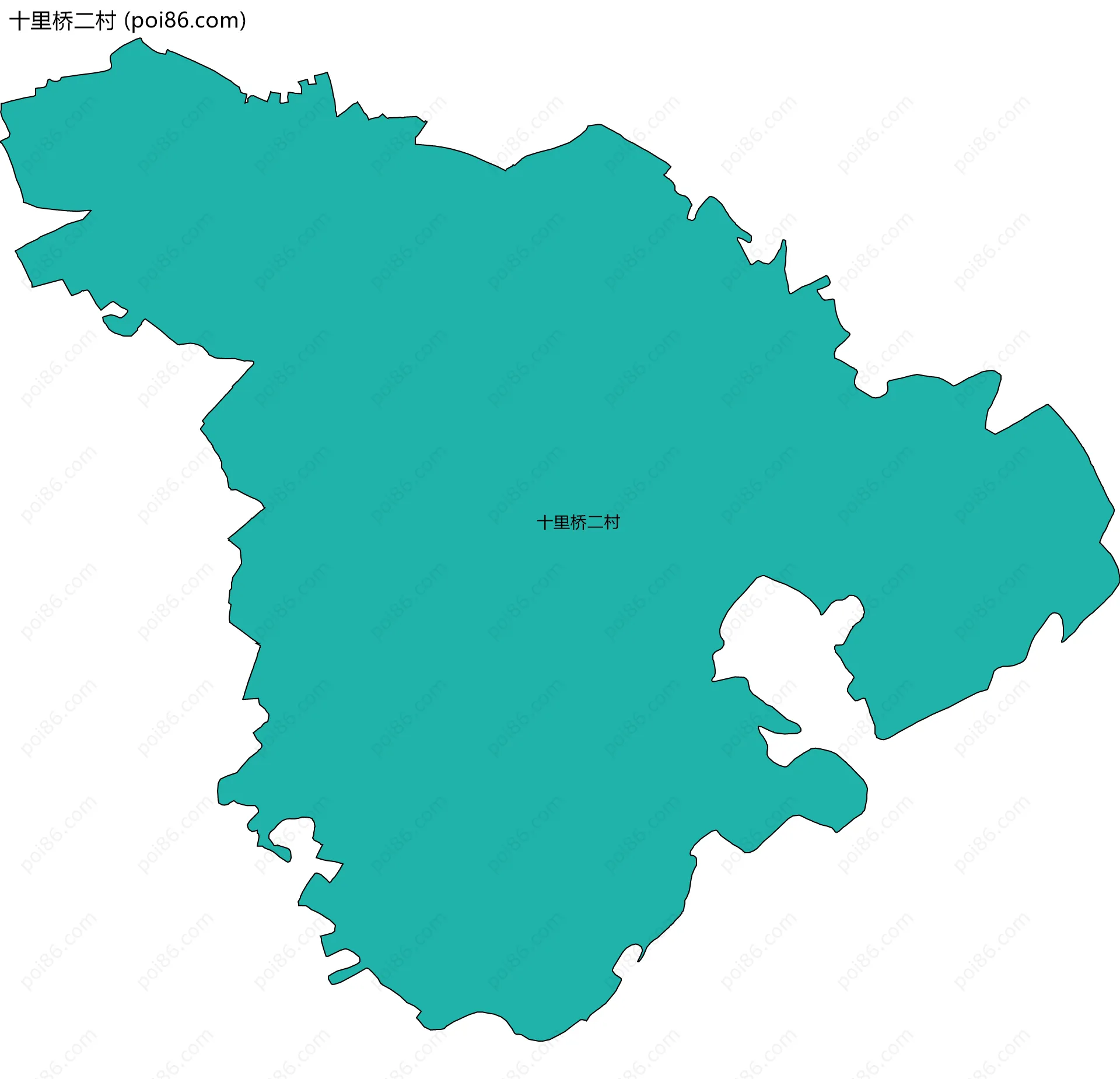 十里桥二村边界地图