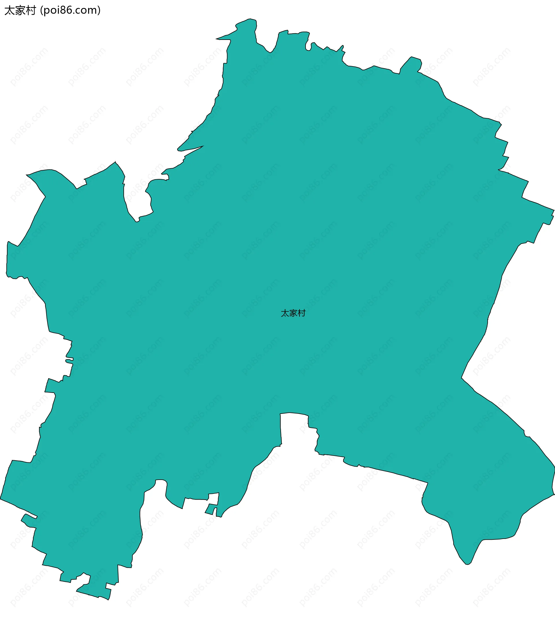 太家村边界地图