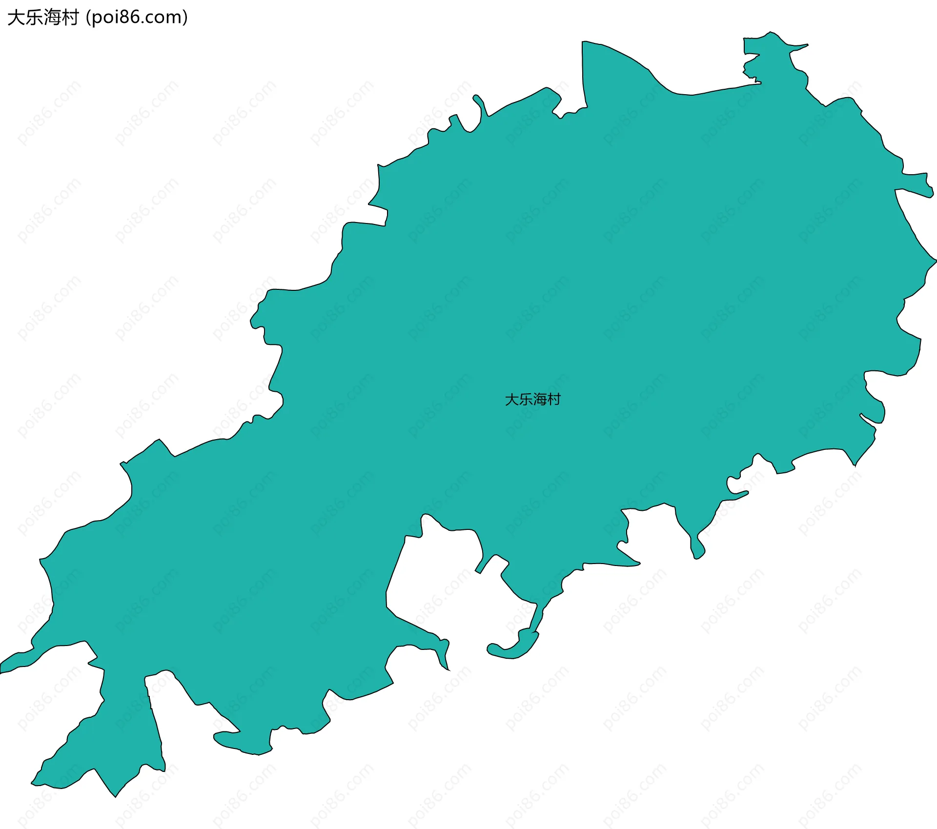 大乐海村边界地图