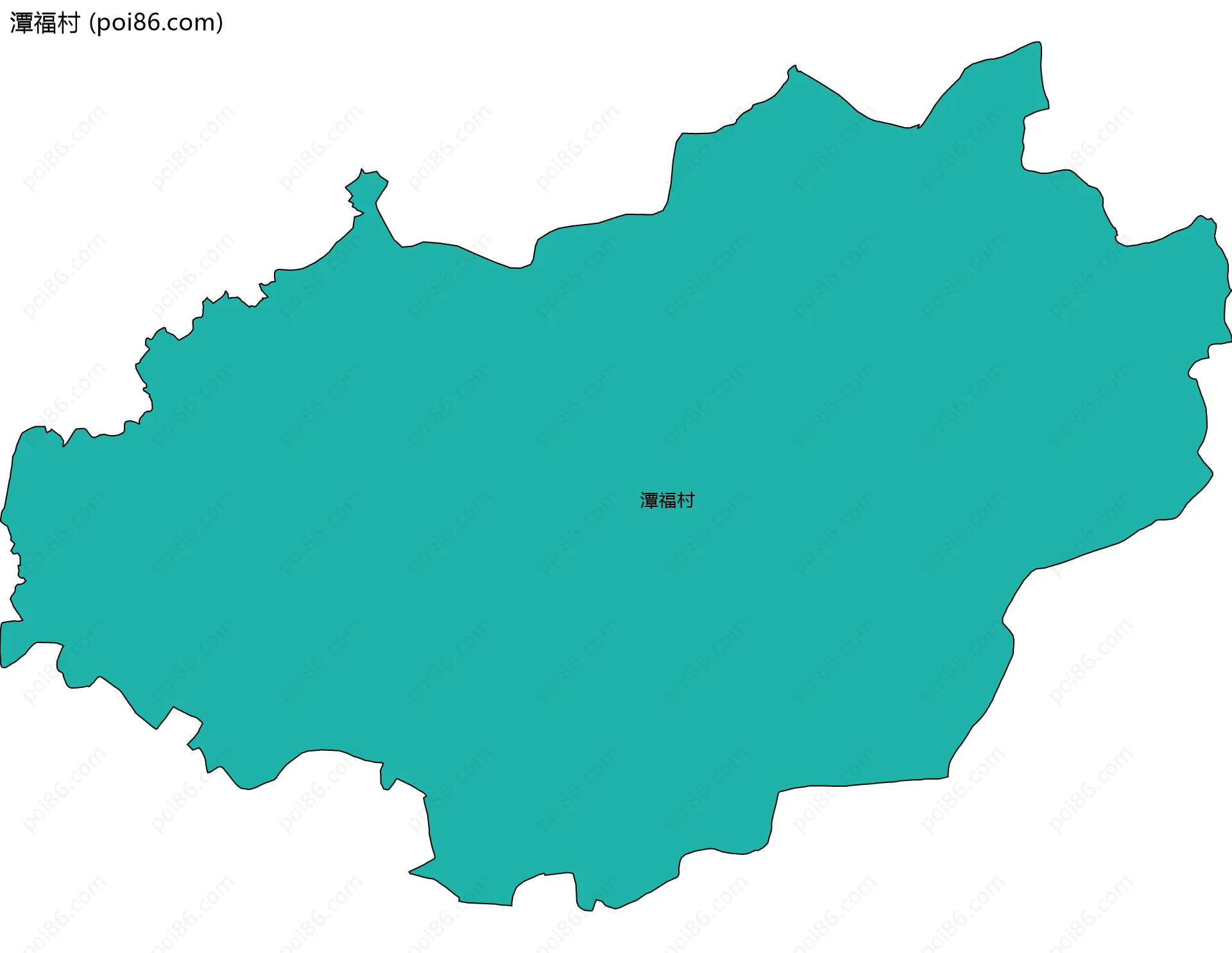 潭福村边界地图