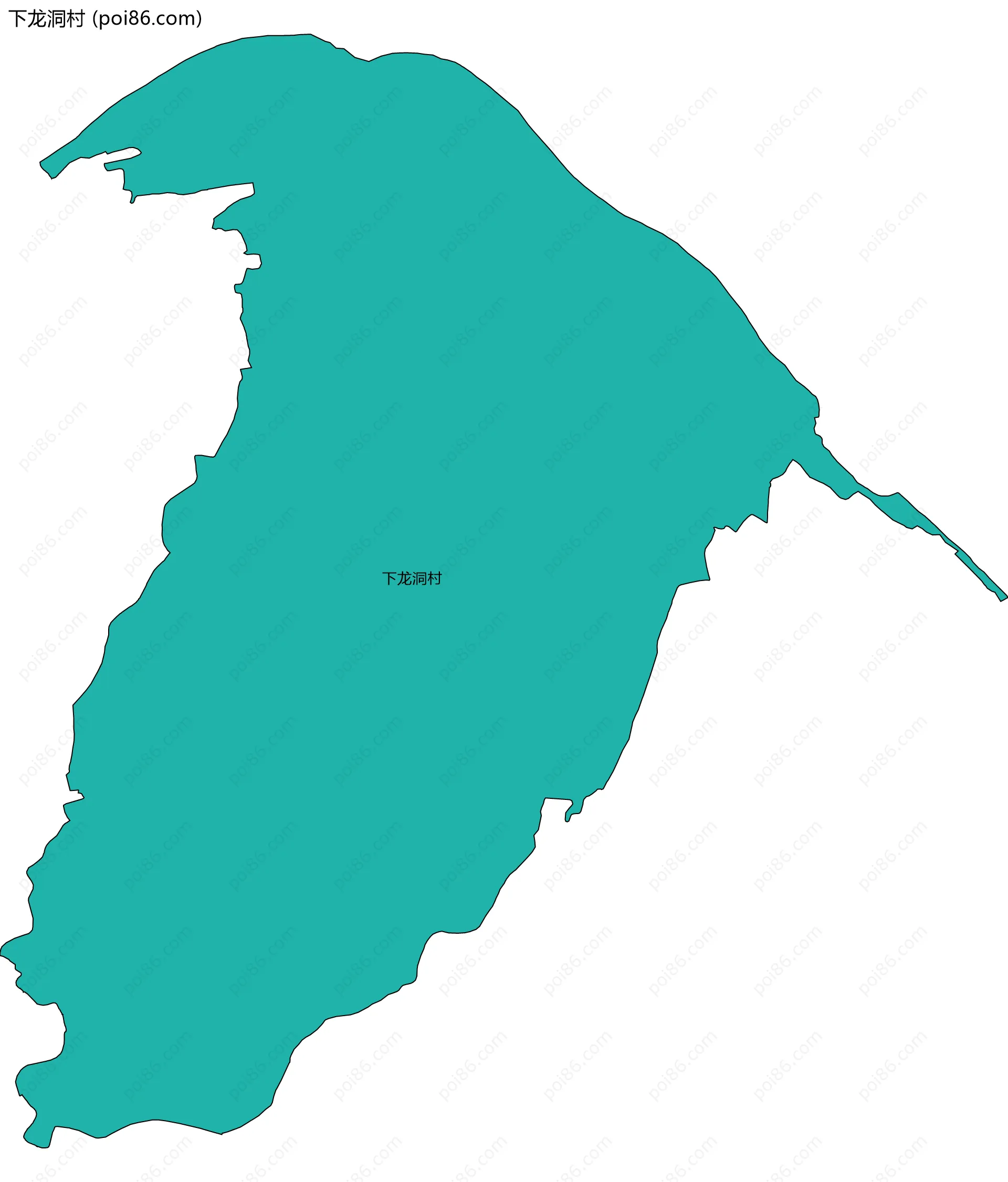 下龙洞村边界地图