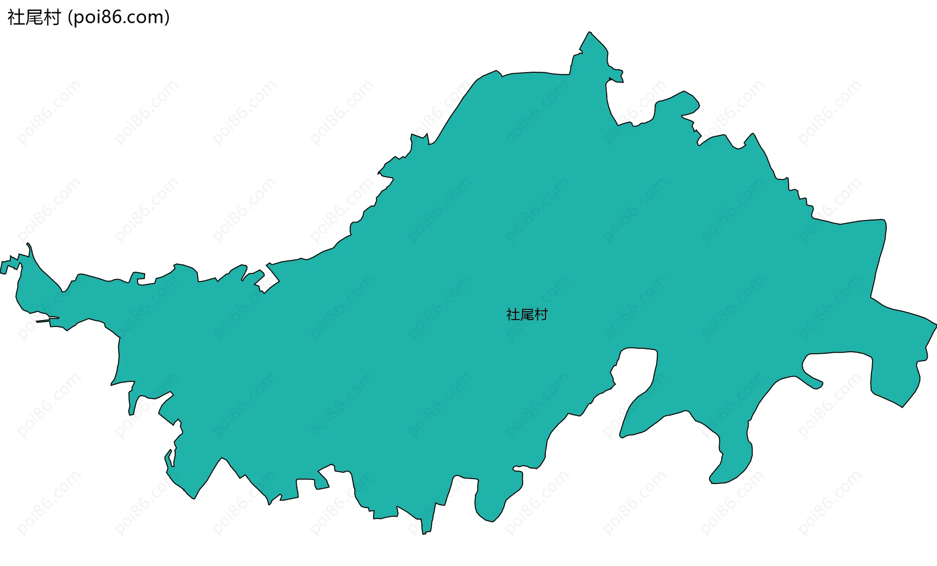 社尾村边界地图